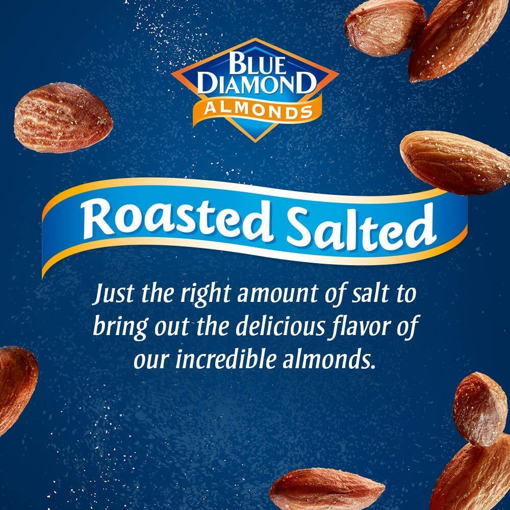 Blue Diamond Almonds, Roasted Salted Snack Nuts, 6 Ounce Can (Pack Of 12)