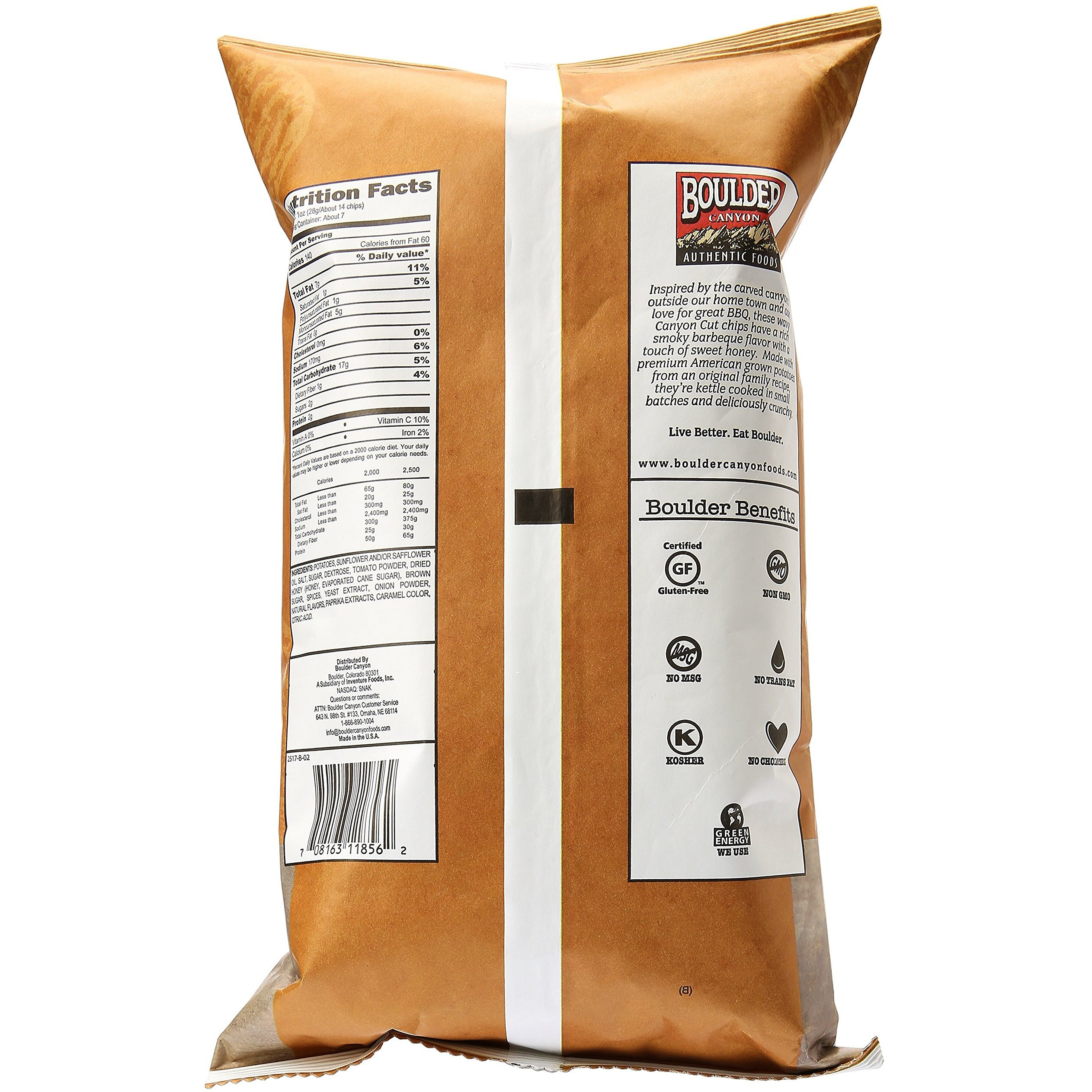 Boulder Canyon Chip Cut, Honey Bbq, 6.5 Oz