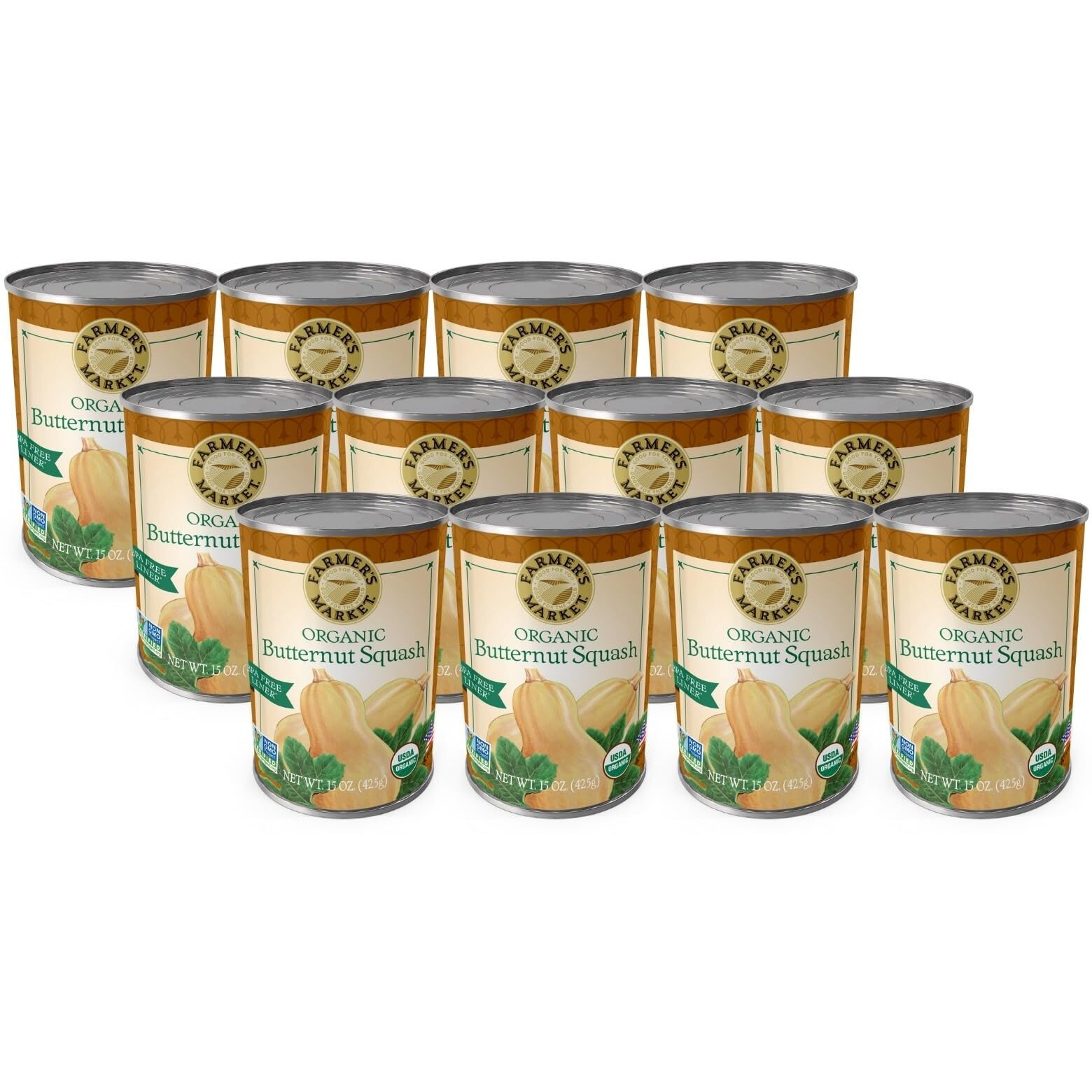 Farmer's Market Foods Organic Butternut Squash, 15-Ounce Cans (Pack Of 12)