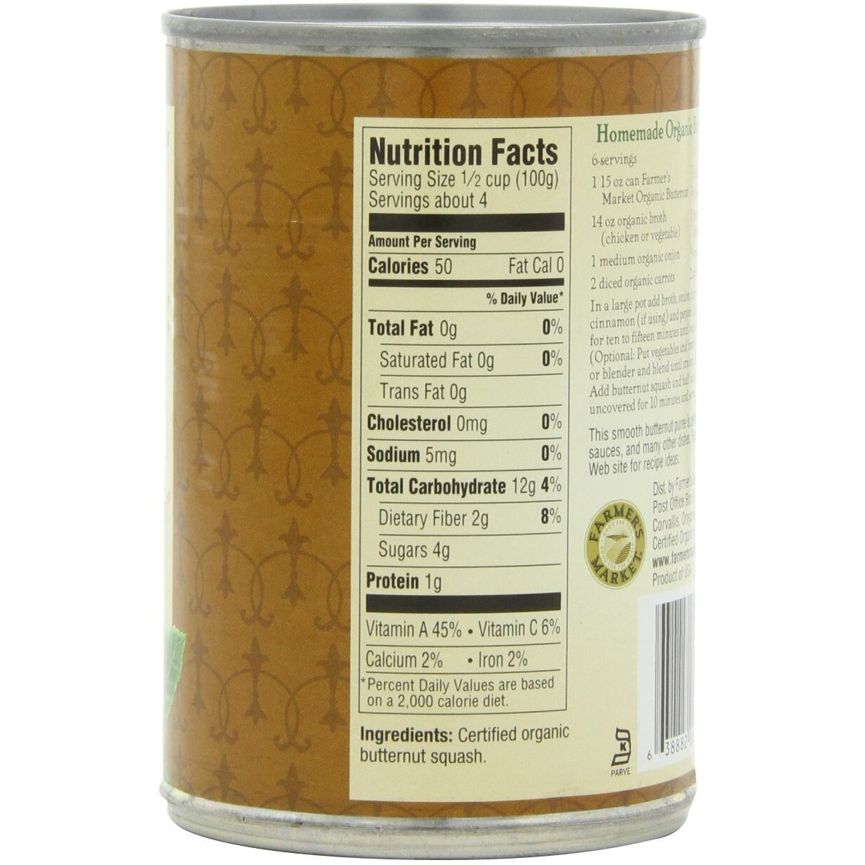 Farmer's Market Foods Organic Butternut Squash, 15-Ounce Cans (Pack Of 12)