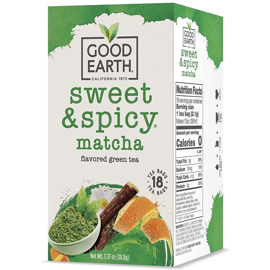 Good Earth Tea Matcha Maker, 18 Count (Pack Of 3)