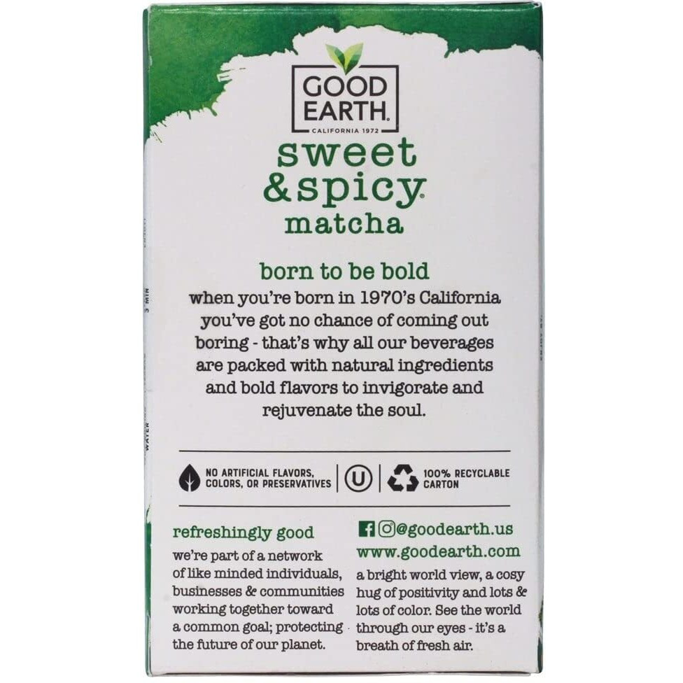 Good Earth Tea Matcha Maker, 18 Count (Pack Of 3)