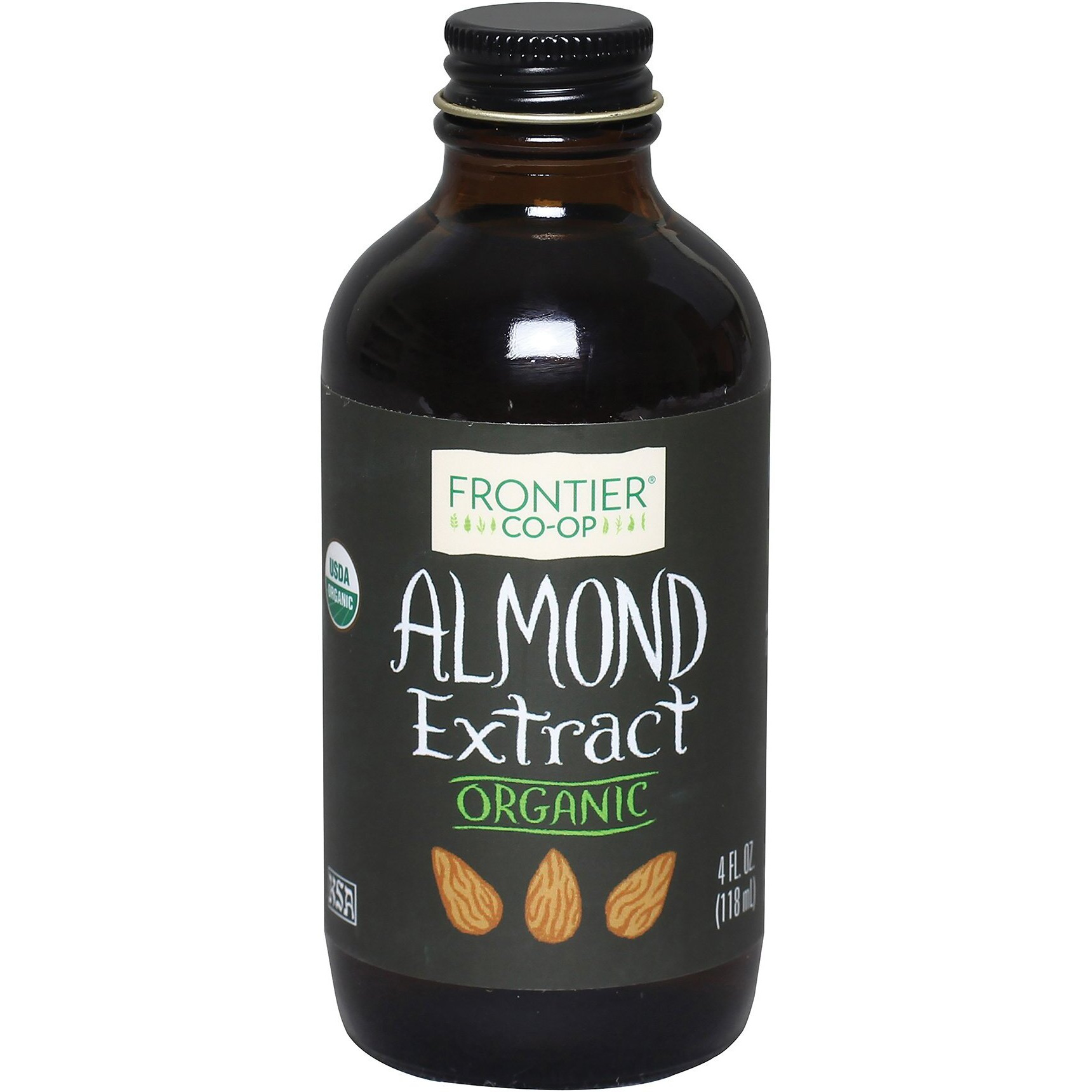 Frontier Almond Extract Certified Organic, 4-Ounce Bottle