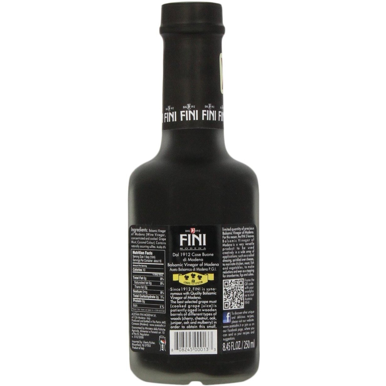 Fini Balsamic Vinegar, 8.45 Oz