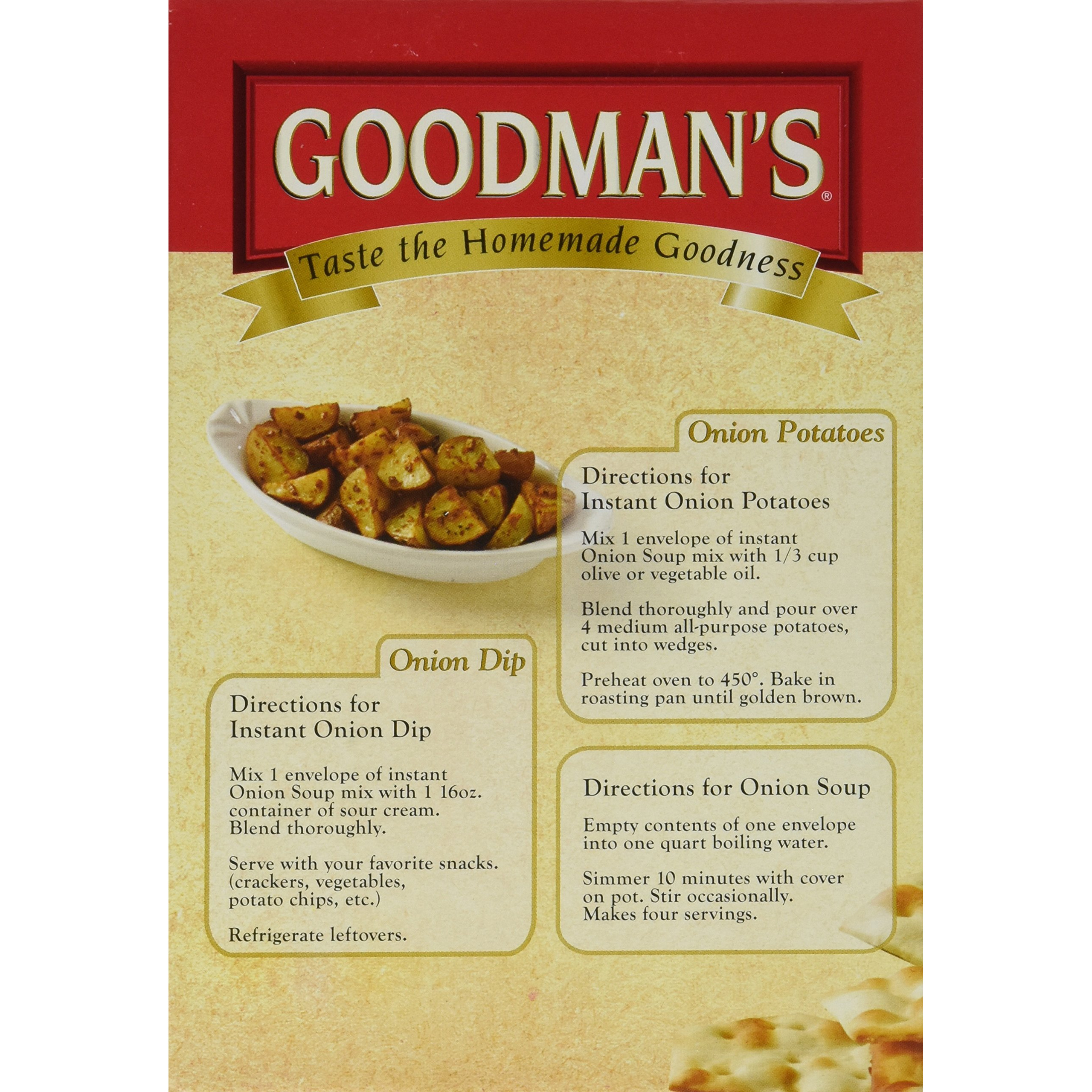 Goodman's Onion Soup & Dip Mix, 2.75-Ounce Pouch (Pack Of 8)