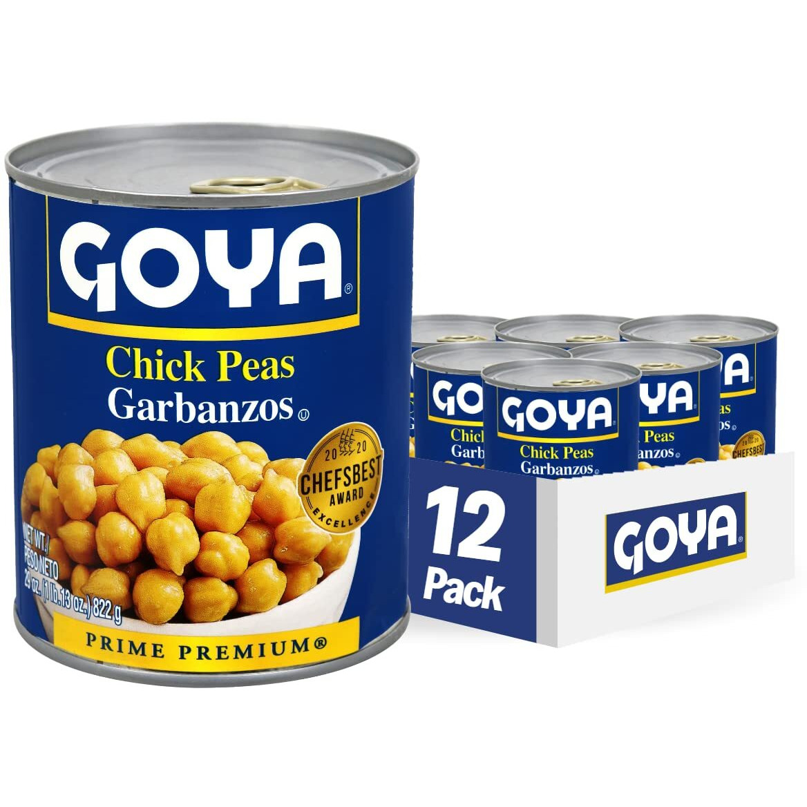 Goya Foods Chick Peas, Garbanzo Beans, 29 Ounce (Pack Of 12)