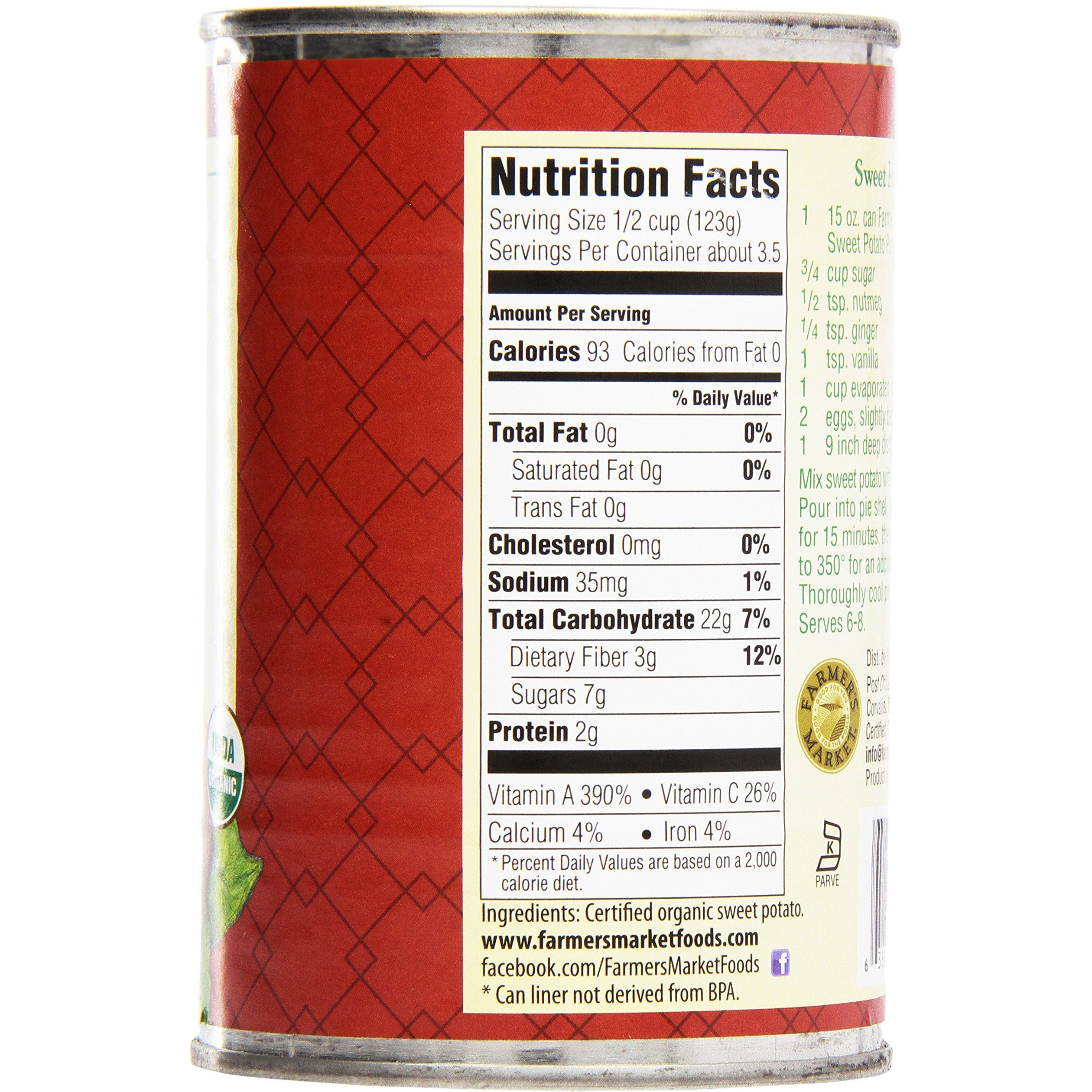 Farmer's Market Organic Sweet Potato Puree, 15 Oz