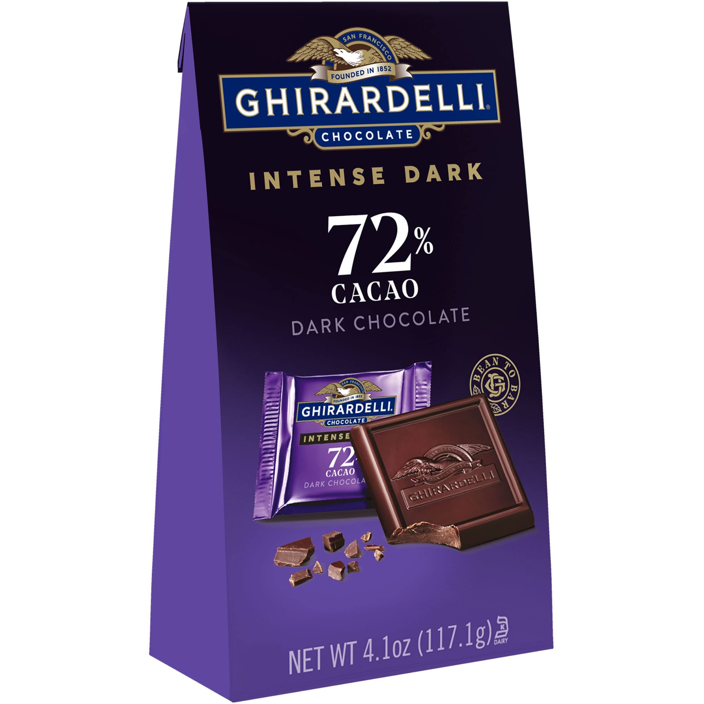 Ghirardelli Intense Dark Chocolate Squares, 72% Cacao Twilight Delight, 29.22 Oz (Pack Of 6)