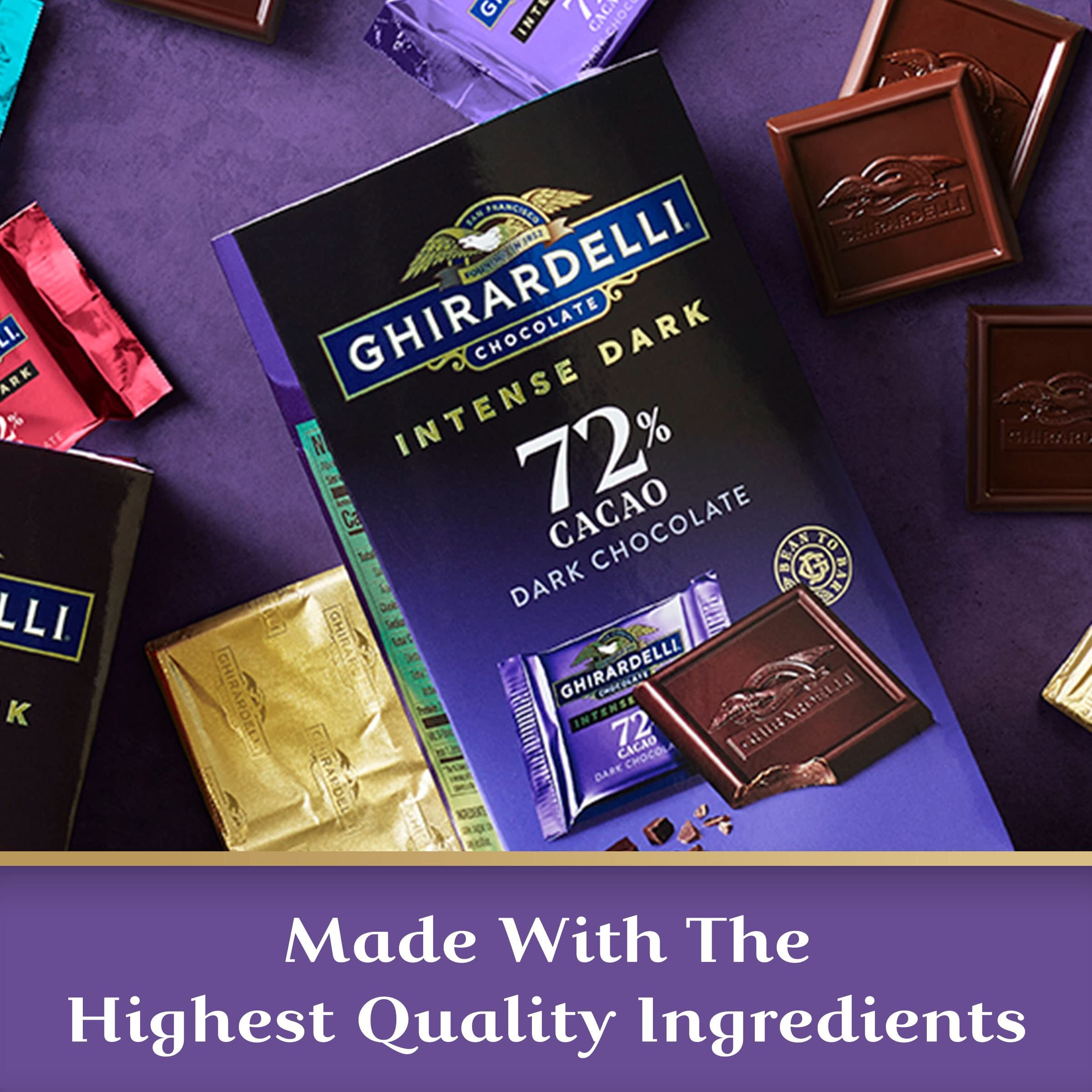 Ghirardelli Intense Dark Chocolate Squares, 72% Cacao Twilight Delight, 29.22 Oz (Pack Of 6)