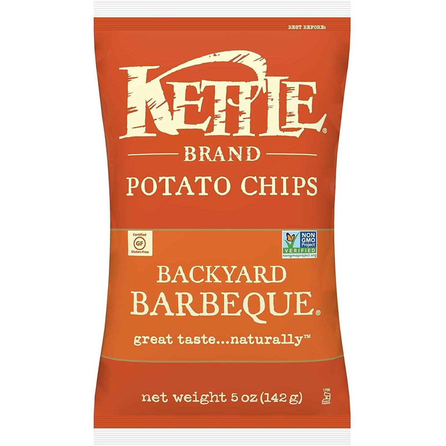Kettle Brand Potato Chips, Backyard Barbeque Bags, 5 Ounce (Pack Of 15)