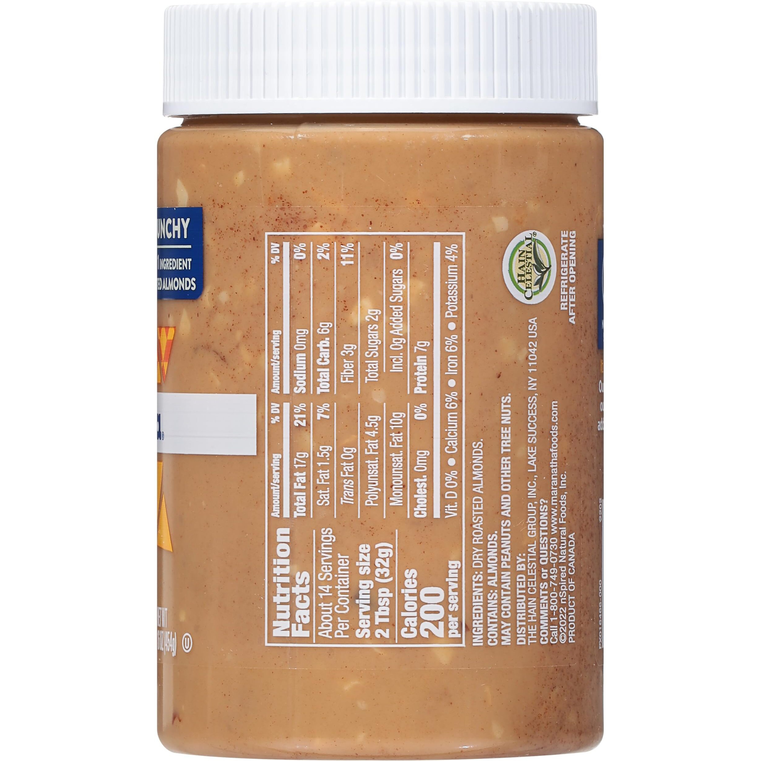 Maranatha No-Stir Crunchy Roasted Almond Butter Spread, 16 Ounce