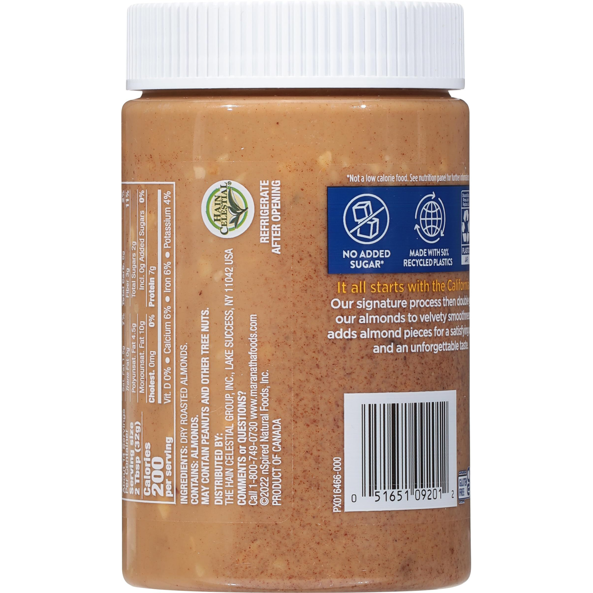 Maranatha No-Stir Crunchy Roasted Almond Butter Spread, 16 Ounce