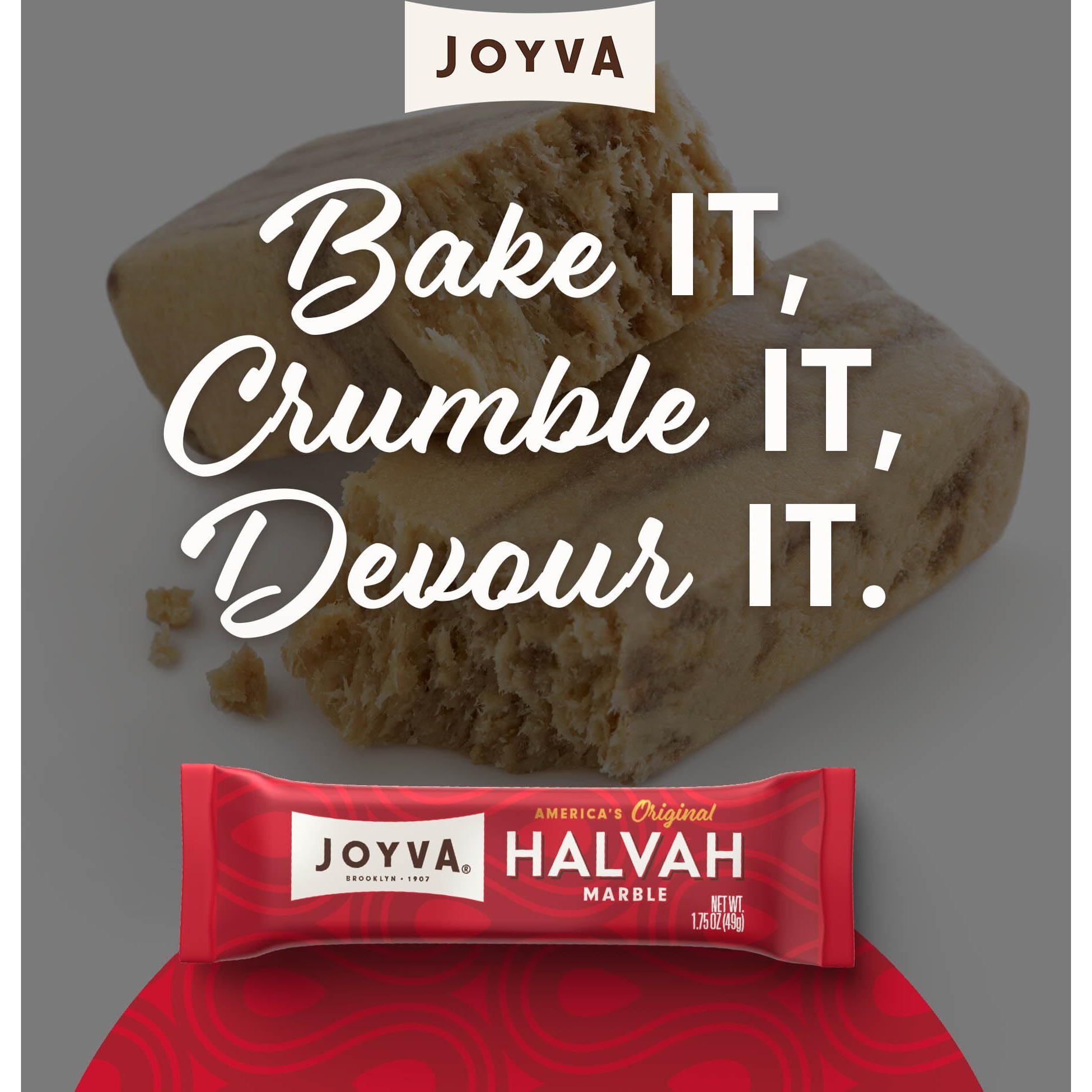 Joyva Halvah - Marble, 1.75Oz Pack Of 36 | A Delicious Sesame Treat | Dairy Free, Gluten-Free & Kosher Parve | Handcrafted In Brooklyn