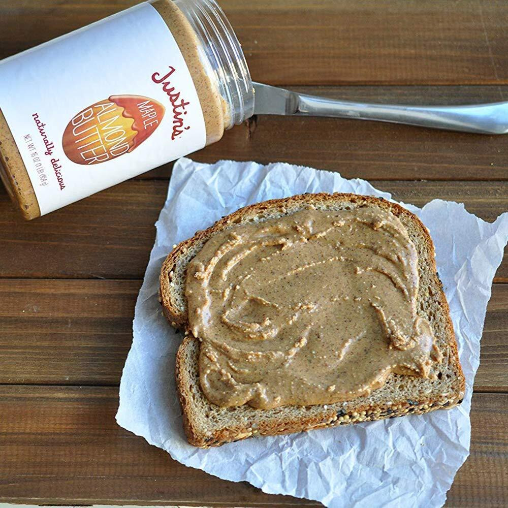Justin's Maple Almond Butter, No Stir, Gluten-Free, Non-Gmo, Responsibly Sourced, 16 Ounce Jar