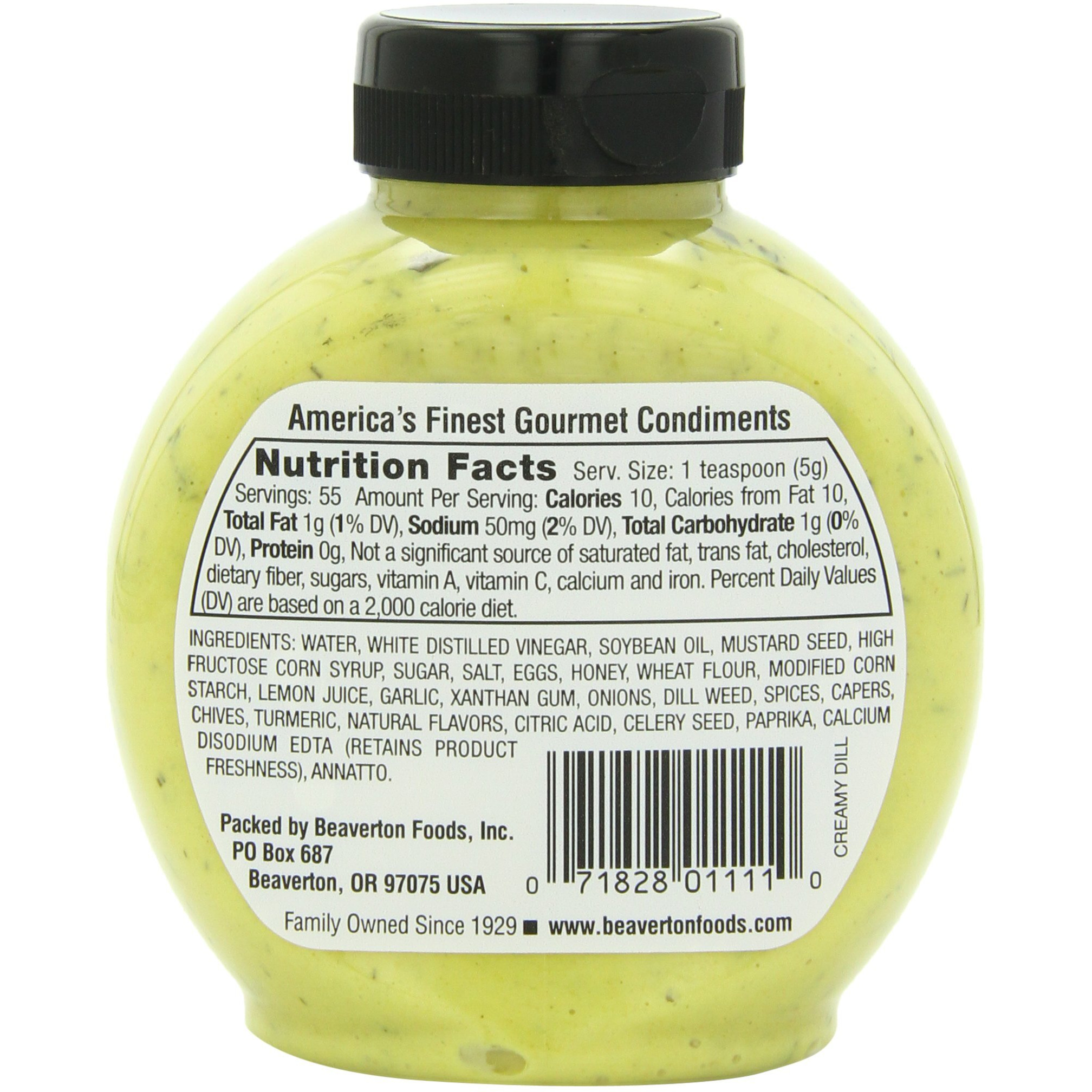 Inglehoffer Creamy Dill Mustard With Lemon & Capers, 9.75 Ounce Squeeze Bottle (Pack Of 6)