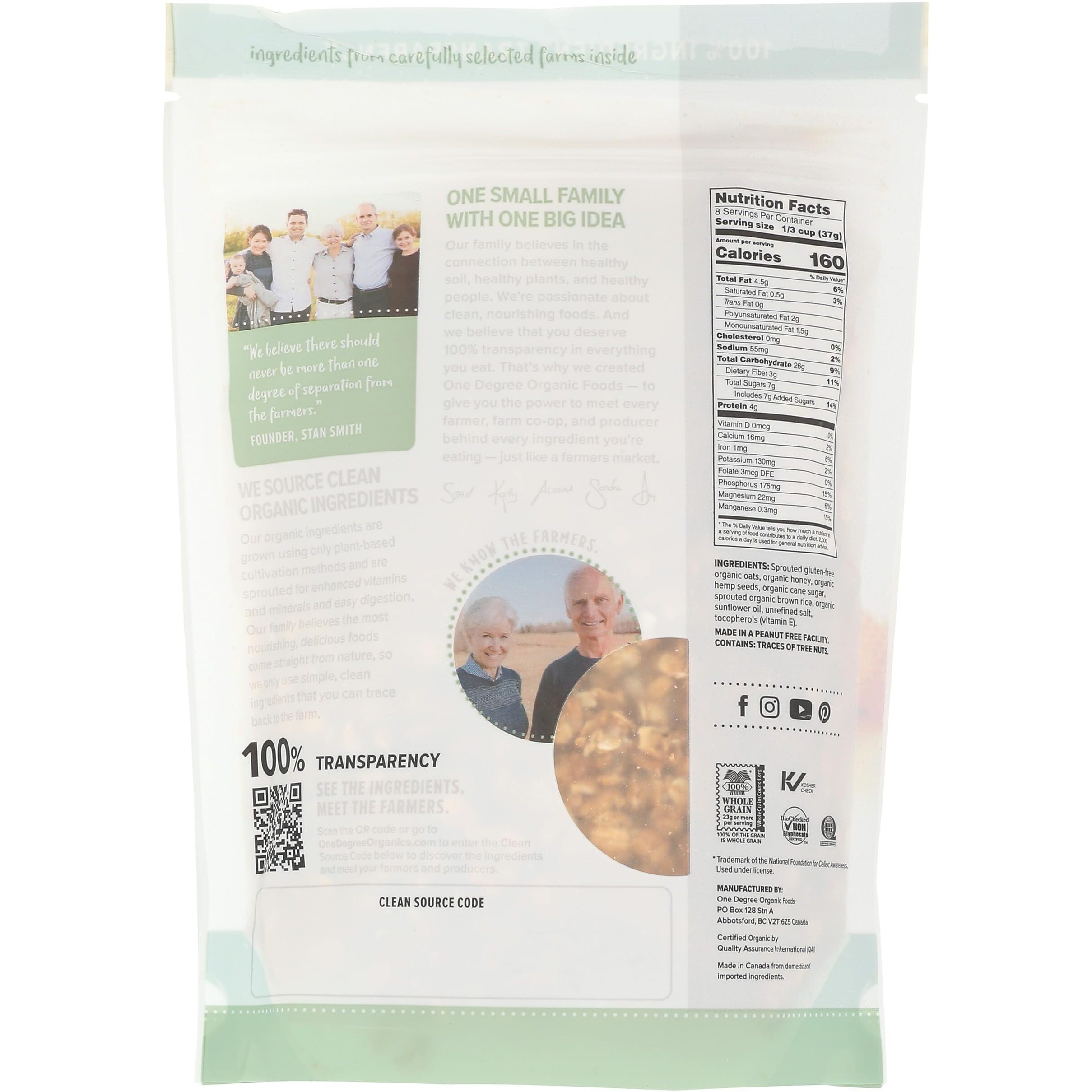 Granola - Oat Honey Hemp 11Oz Usa (Case6)