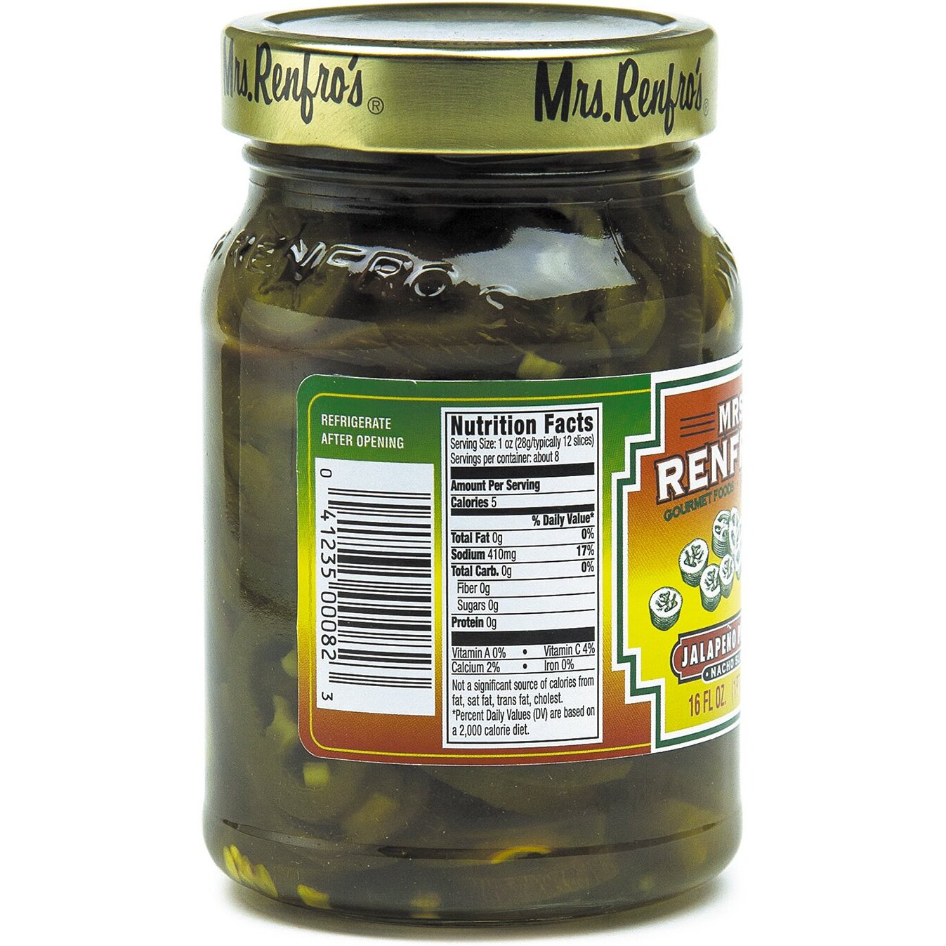 Mrs. Renfros Nacho Sliced Jalapeo Peppers - Crisp (16-Oz. Jars, 1-Pack)