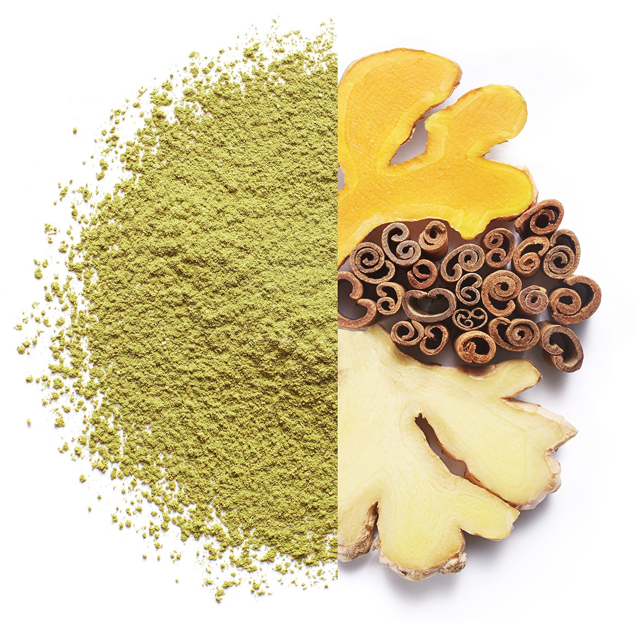 Paromi Tea Matcha With Turmeric, Ginger & Cinnamon 35 Grams, Organic Stone-Ground Organic Green Tea, Serve Hot Or Iced, Blend, Whisk, Stir, Or Shake Into Water Or Milk
