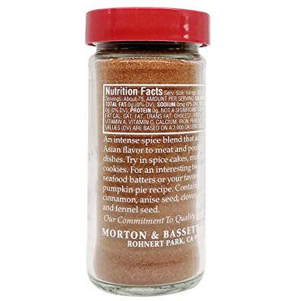 Morton & Bassett Chinese 5 Spice, 1.9-Ounce Jar