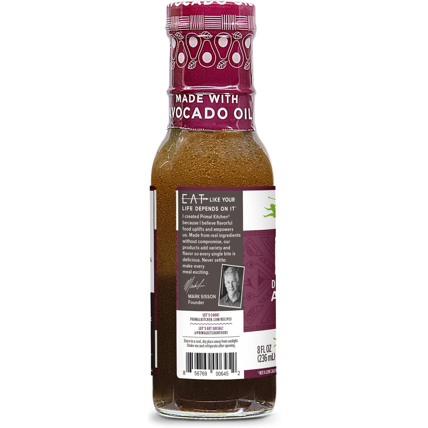 Primal Kitchen Balsamic Vinaigrette & Marinade Salad Dressing Made With Avocado Oil, Whole30 Approved, Certified Paleo, And Keto Certified, 8 Fluid Ounces