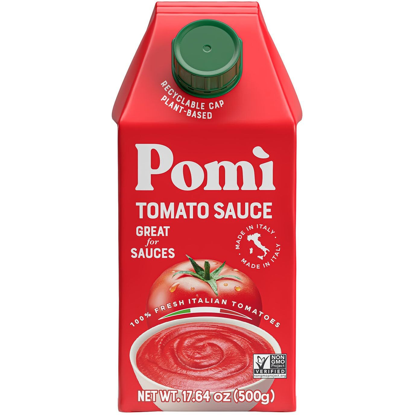 Pom Tomato Sauce - Made From 100% Fresh Italian Tomatoes - 17.64Oz Carton (Pack Of 12)