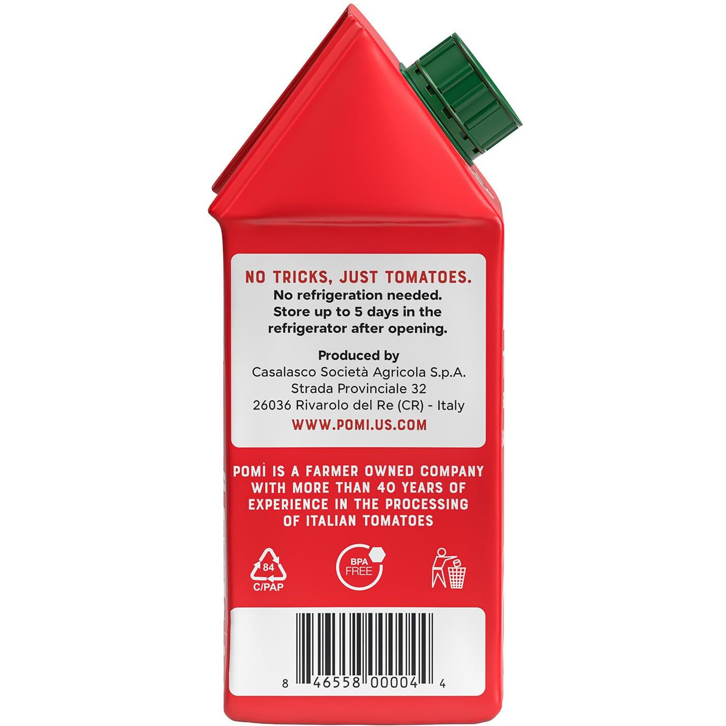 Pom Tomato Sauce - Made From 100% Fresh Italian Tomatoes - 17.64Oz Carton (Pack Of 12)