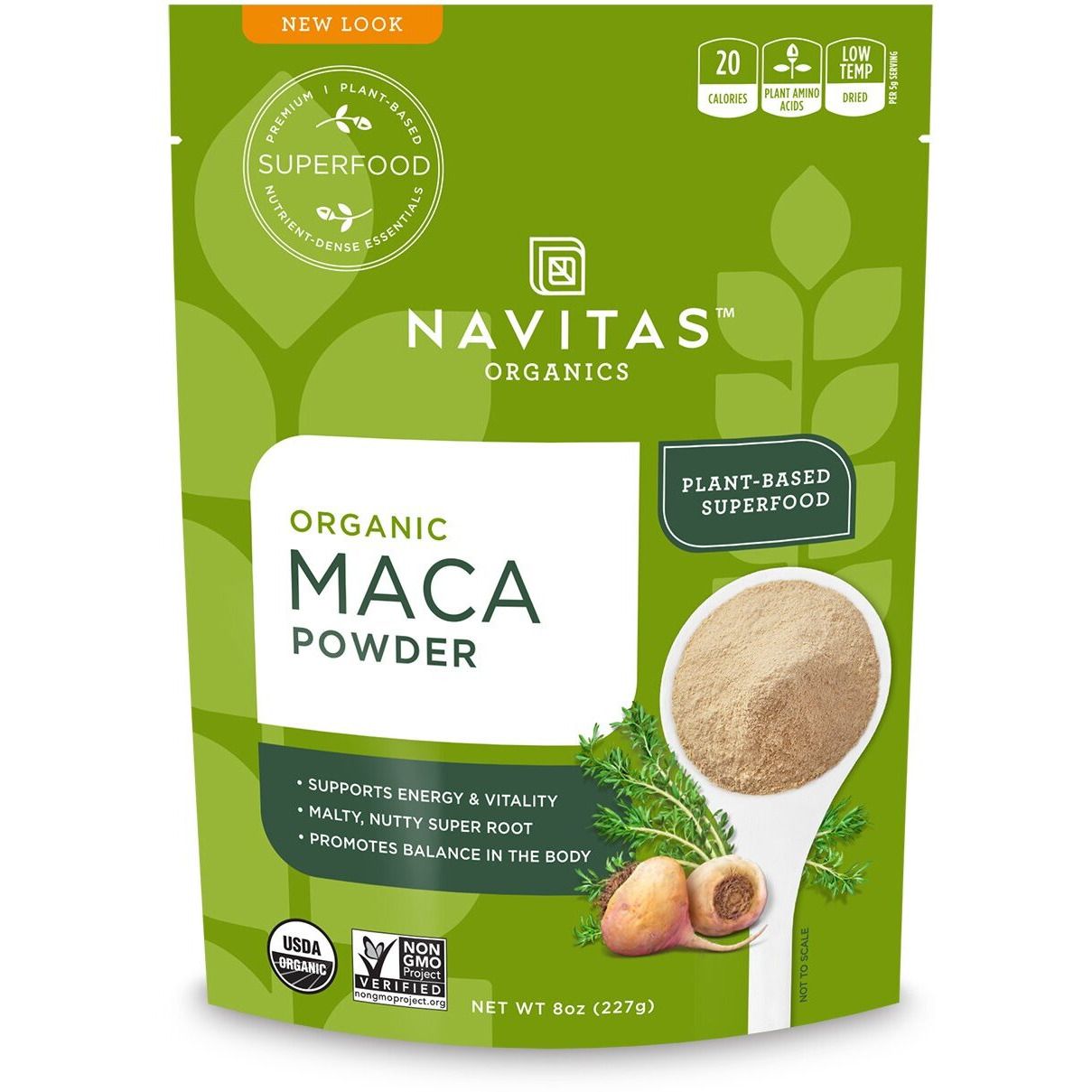 Navitas Organics Maca Powder, 8 Oz. Bag - Organic, Non-Gmo, Low Temp-Driedgluten-Free