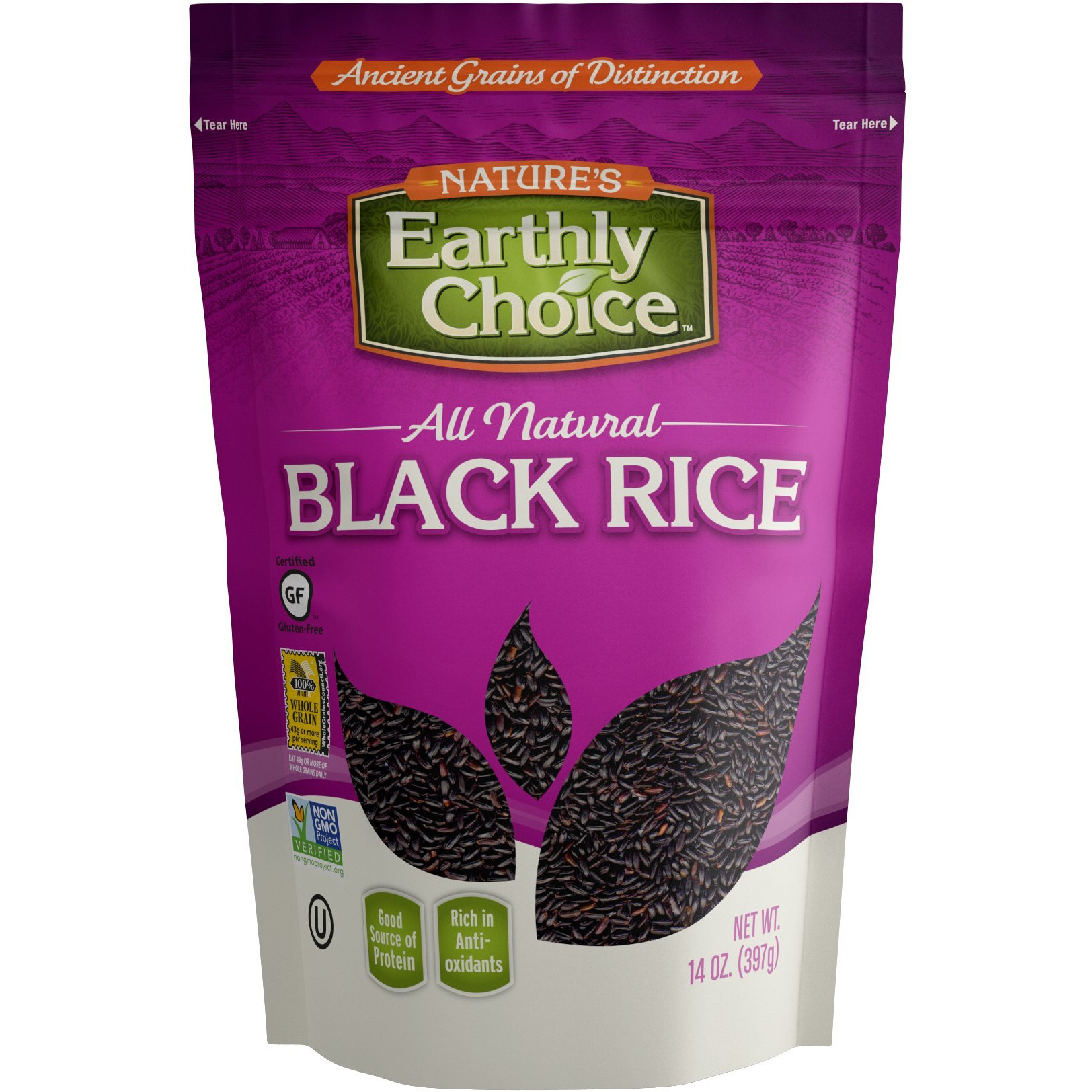 Nature's Earthly Choice All Natural Rice, Black, 14 Ounce