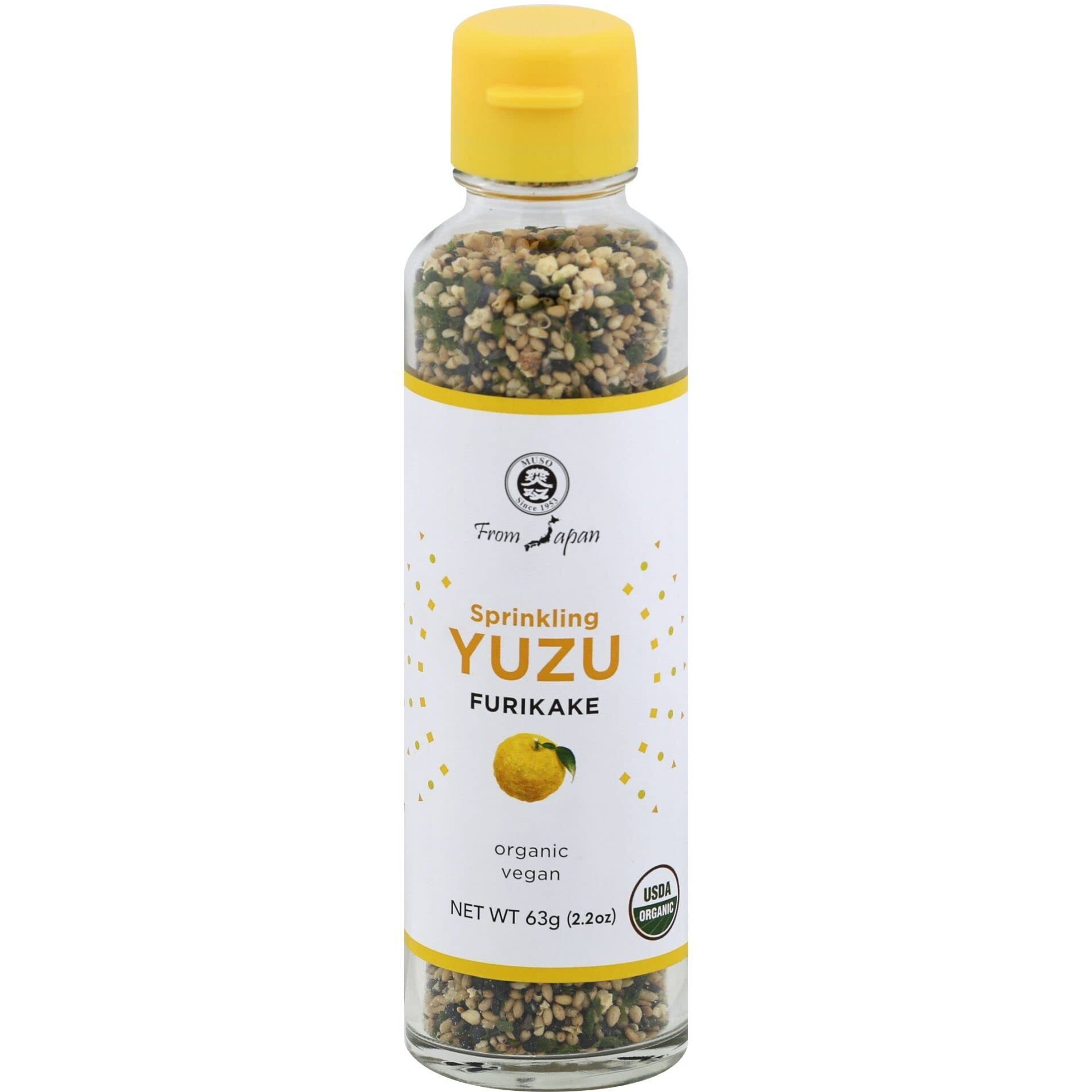 Muso From Japan Sprinkling Yuzu Furikake, No Additives, Vegan Friendly, Usda Certified Organic, 2.2 Ounce (Pack Of 6)