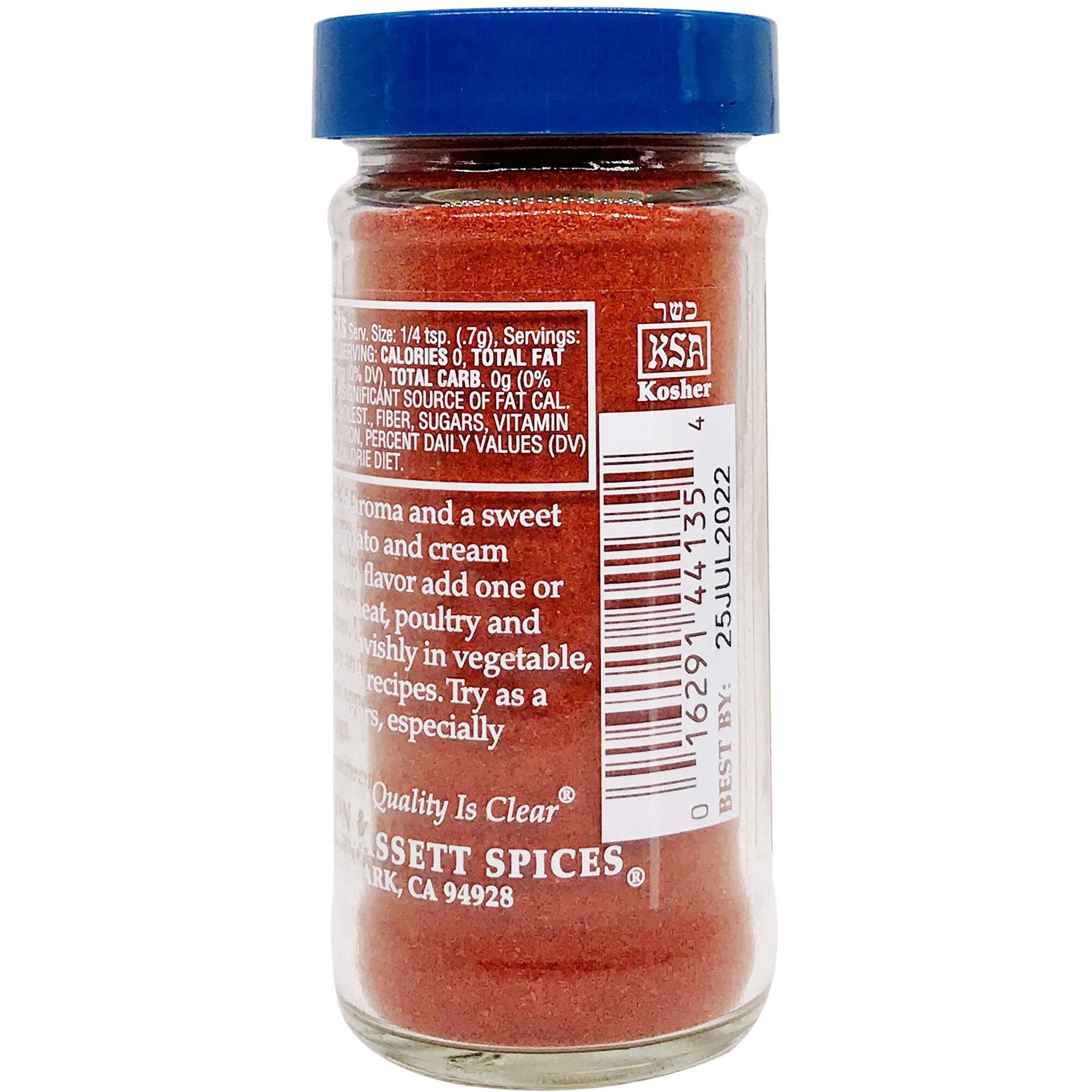 Morton & Bassett Paprika, 2-Ounce Jar