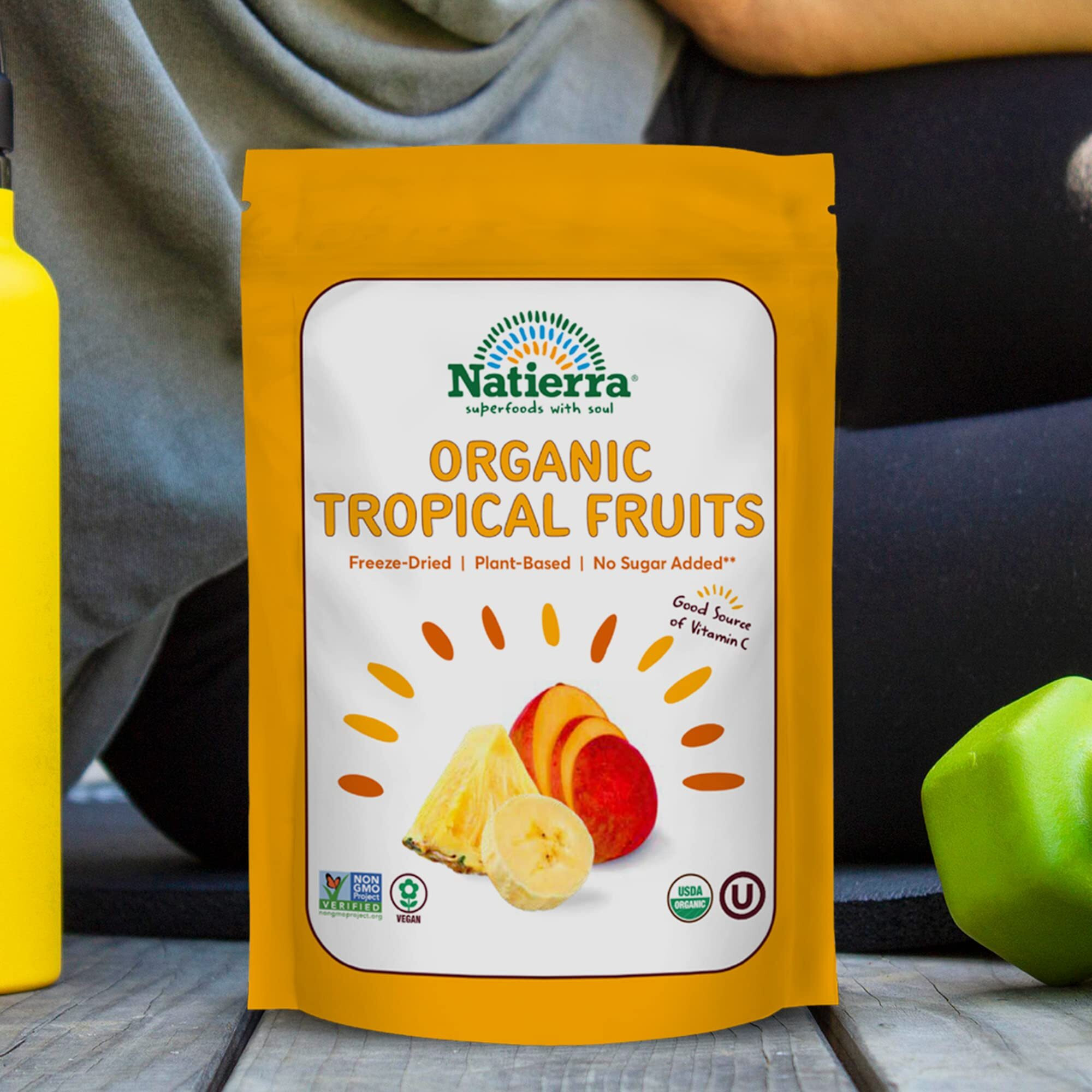 Natierra Nature's All Foods Organic Freeze-Dried Tropical Fruits | Non-Gmo & Vegan | 1.5 Ounce