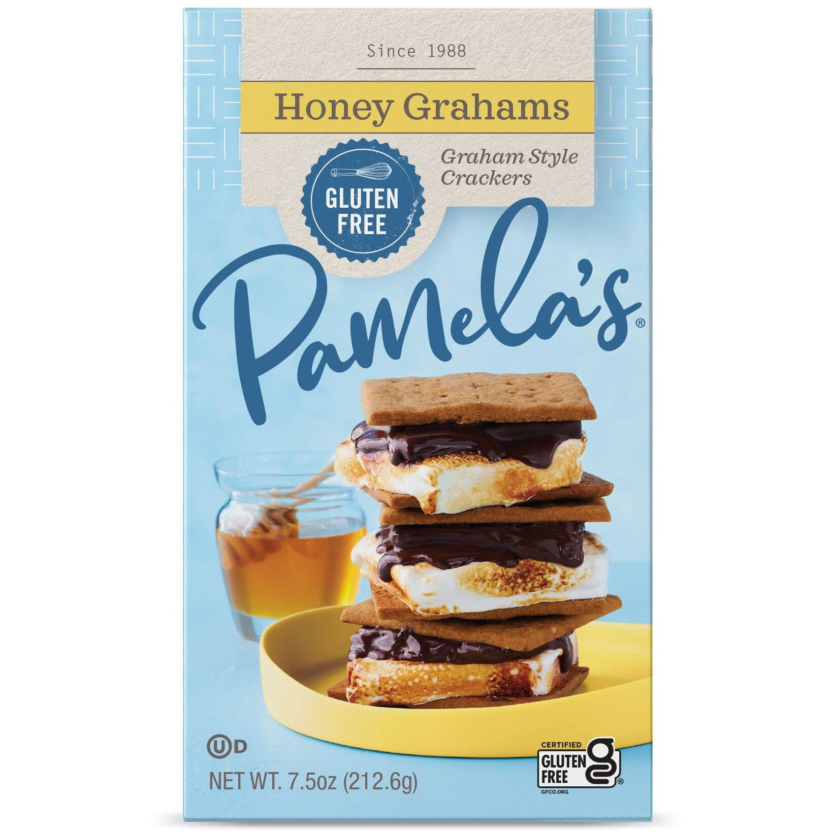 Pamela's Products - Graham Style Crackers - Honey - 7.5 Oz.- Pack Of 3