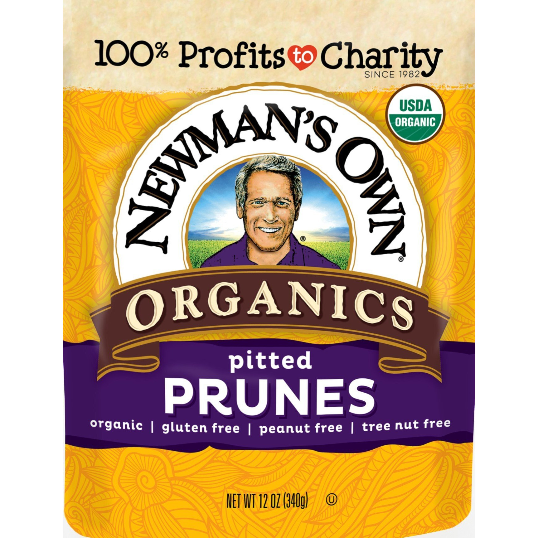 Newman's Own Organics California Prunes, 12-Ounce Pouches (Pack Of 6)