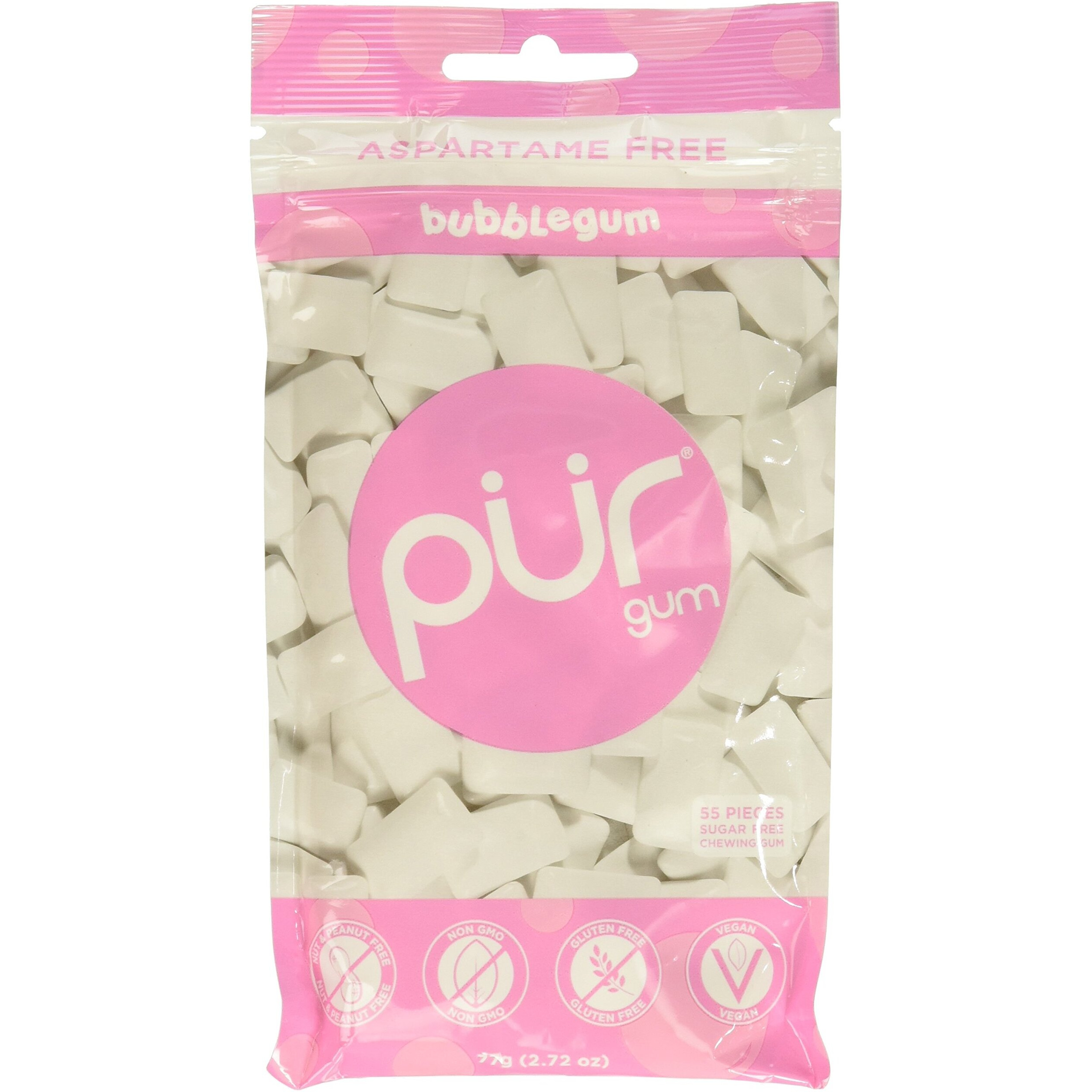 Pur Gum Gum Bubblegum Bag 55 Count (Pack Of 3)