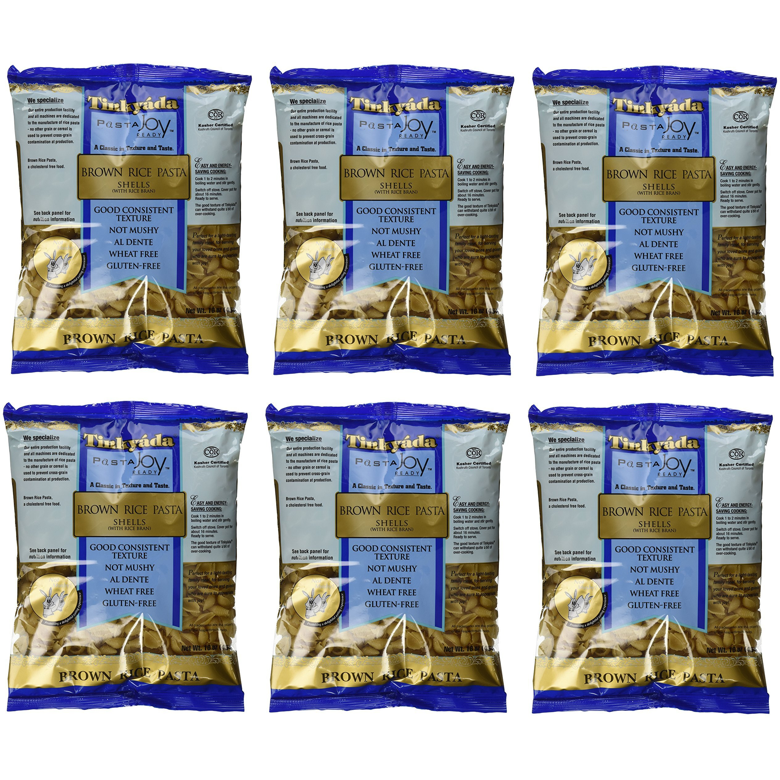Tinkyada Brown Rice Pasta - Shells - Case Of 12 - 16 Oz