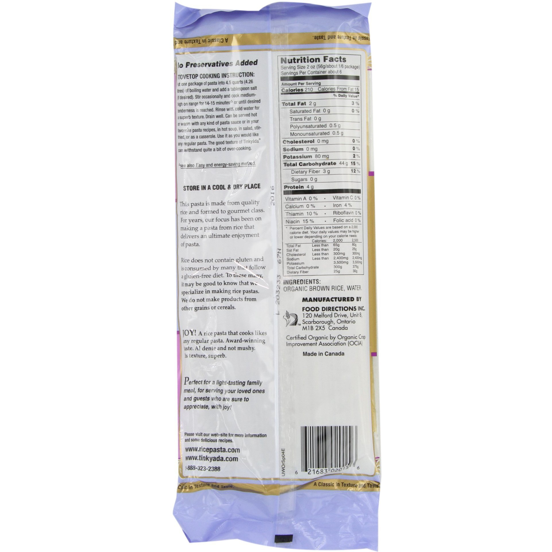 Tinkyada Brown Rice Pasta, Spaghetti, Organic, 12-Ounce (Pack Of 6)