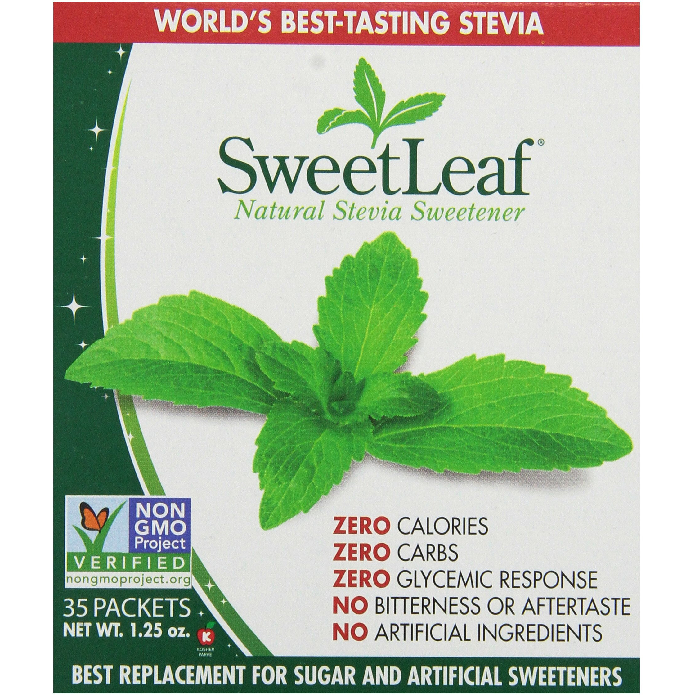 Sweetleaf Natural Stevia Sweetener, 35 Packets (Pack Of 4)