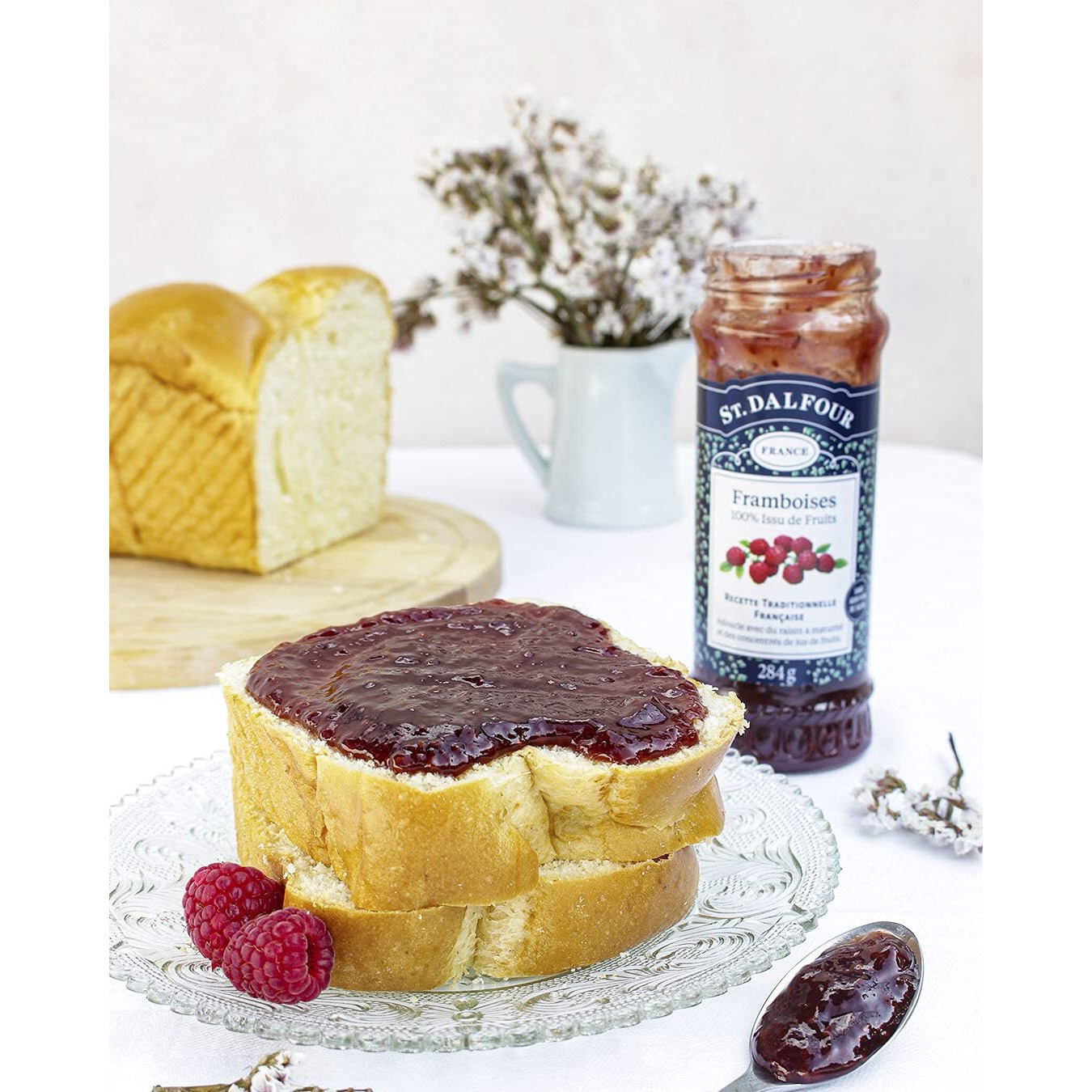 St. Dalfour Preserves, Red Raspberry, 10 Oz