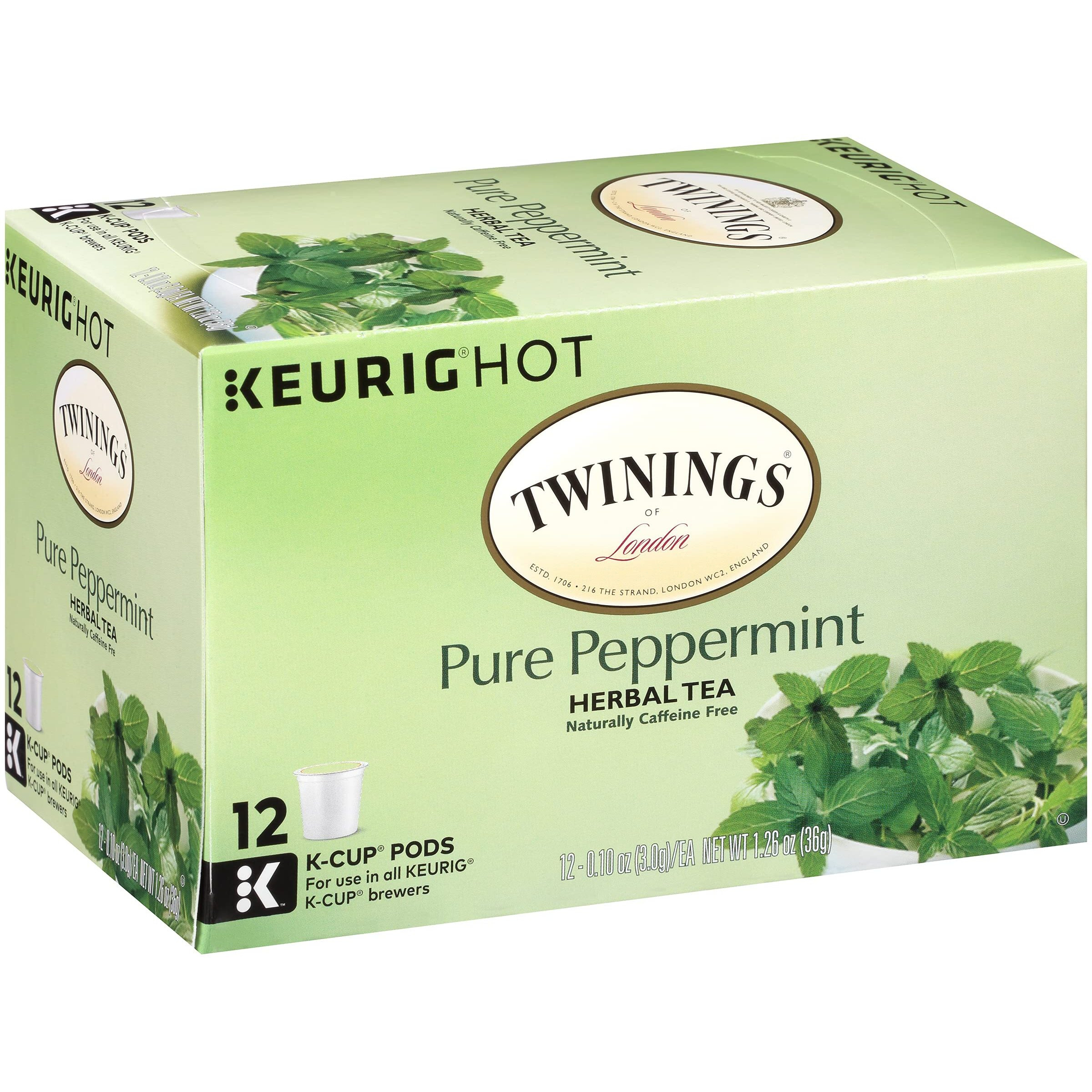 Twinings Of London Pure Peppermint Tea K-Cups For Keurig, 12 Count