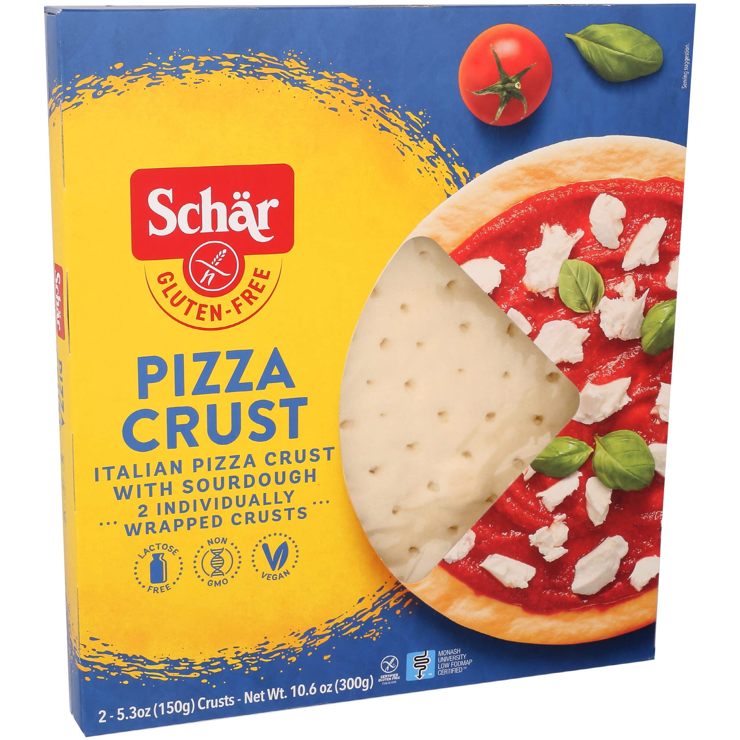 Schar - Pizza Crust - Certified Gluten Free - No Gmo's, Wheat Or Lactose- (2 - 5.3 Oz) 4 Pack