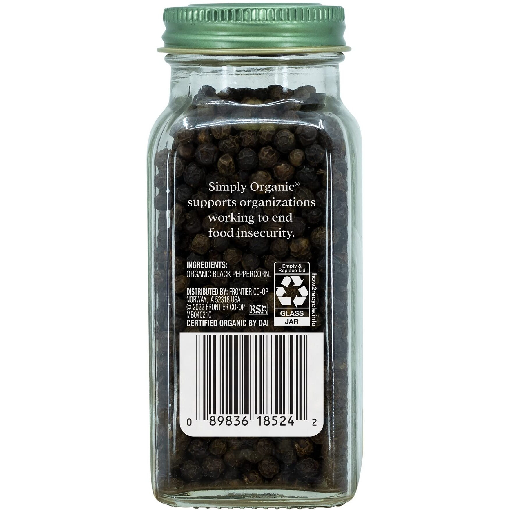 Simply Organic Whole Black Peppercorns, Certified Organic | 2.65 Oz | Pack Of 6 | Piper Nigrum L.
