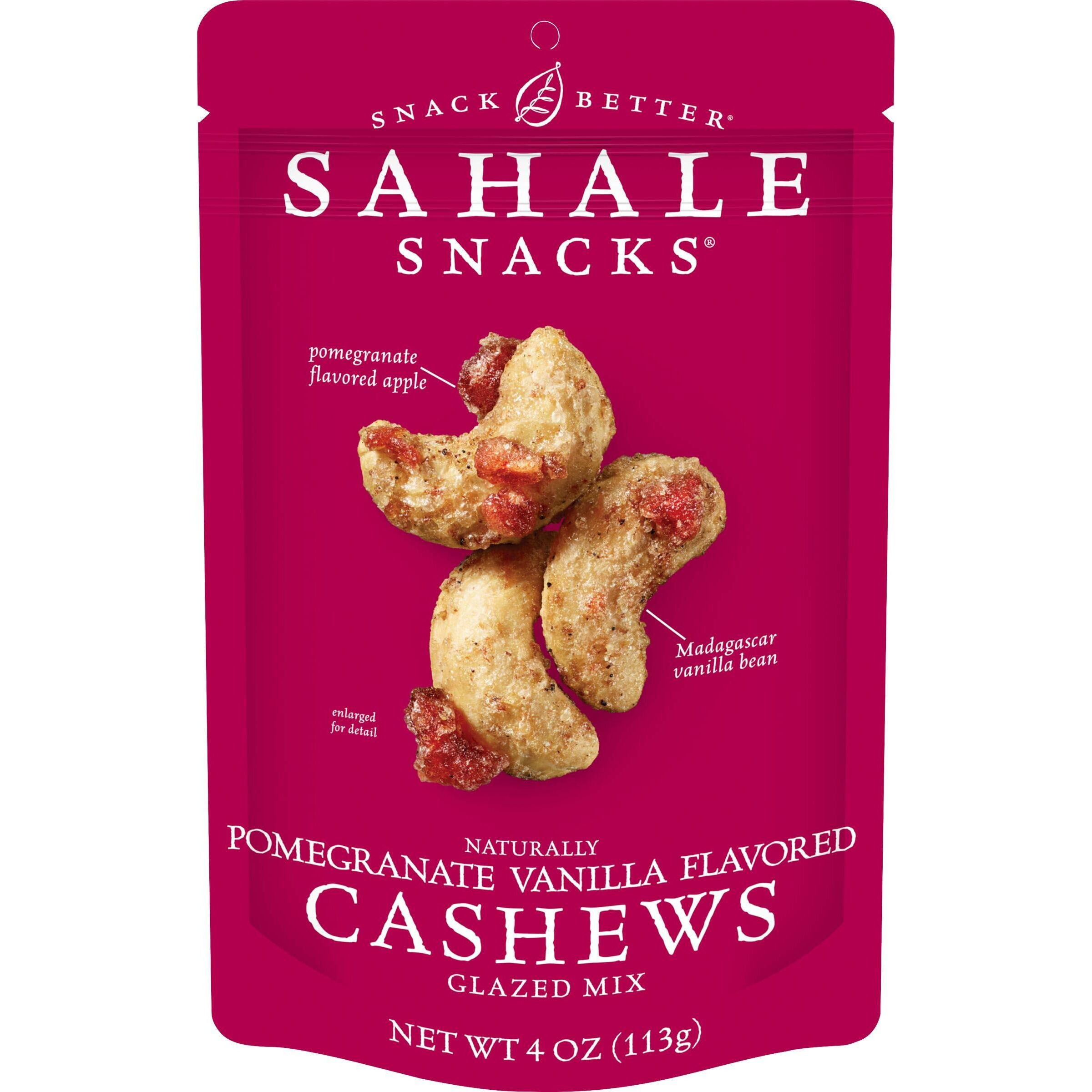 Sahale Snacks Pomegranate Vanilla Flavored Cashews Glazed Mix, 4 Ounces (Pack Of 6)