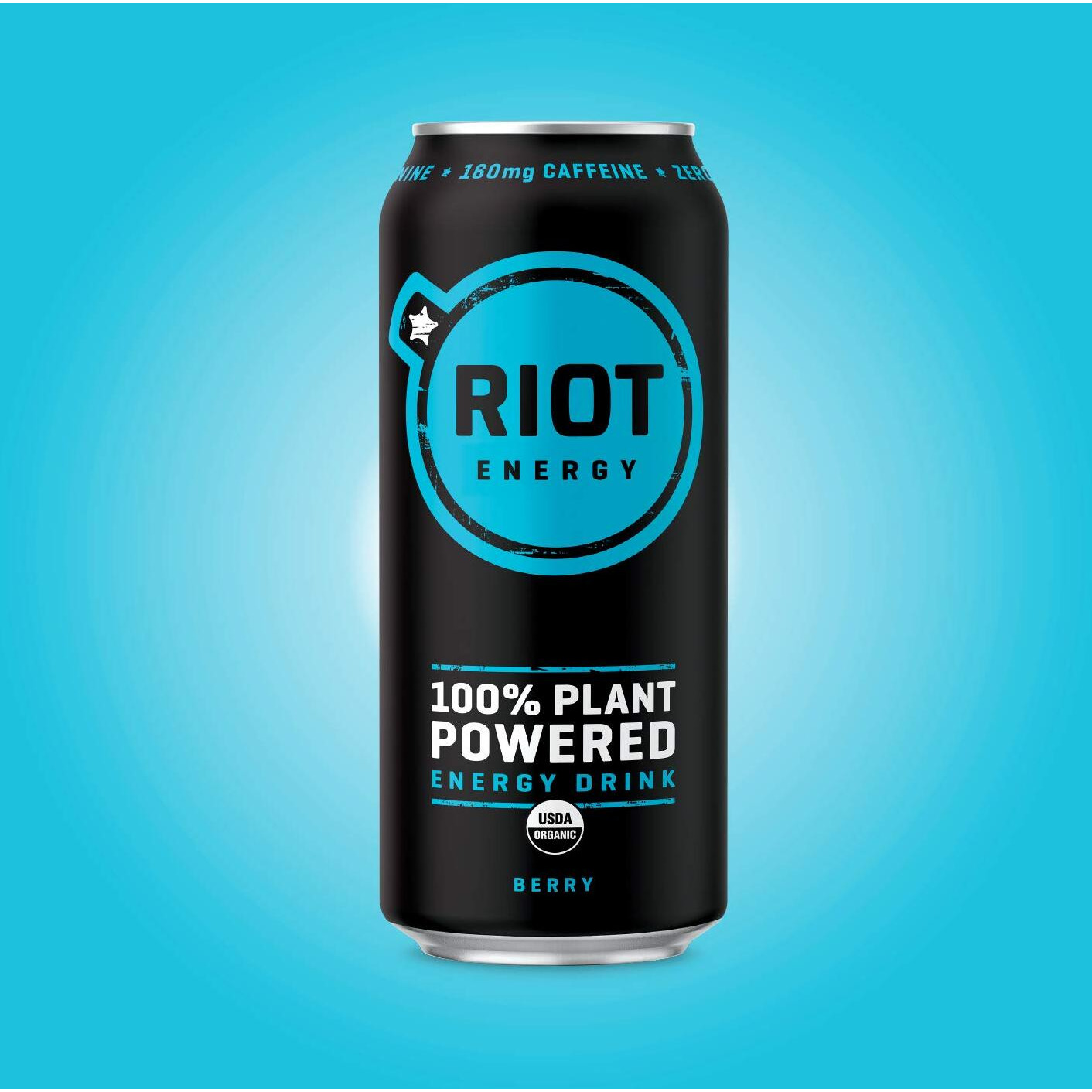 Riot Energy 100% Plant Powered Energy Drink (Berry Riot) Keto-Friendly, Organic, No Added Sugar (16Oz, Pack Of 12)