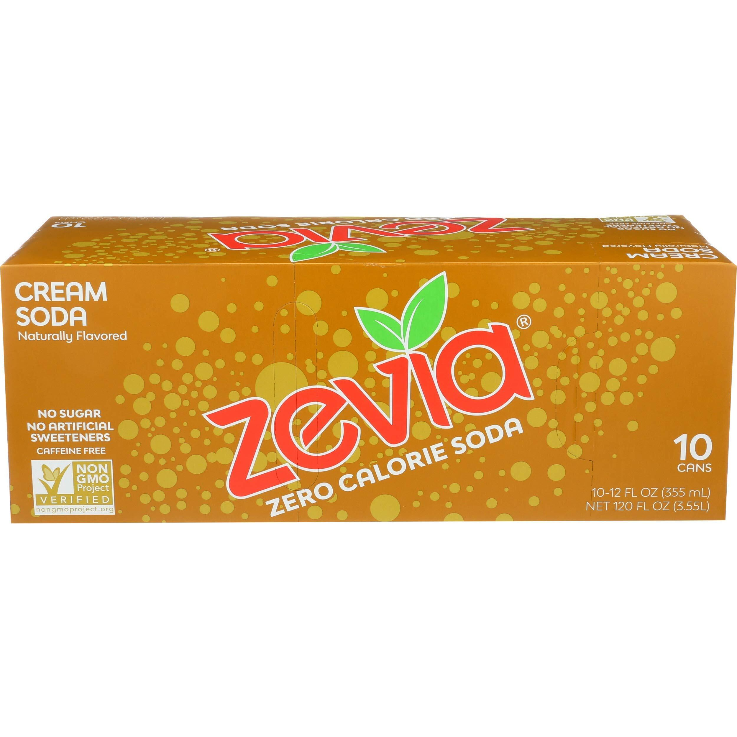 Zevia Zero Calorie Soda, Cream, 12 Fluid Ounce