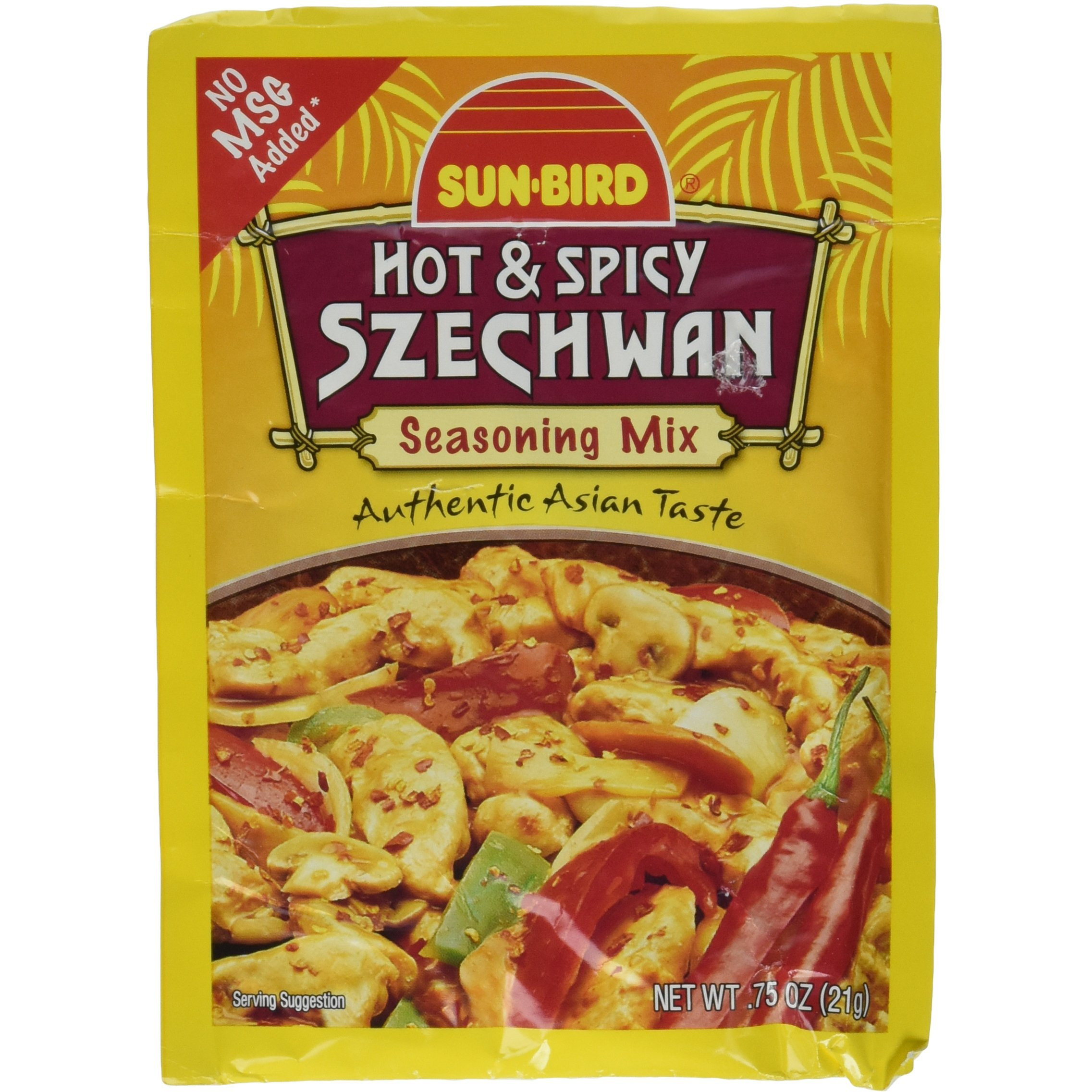 Sunbird Seasoning Mix Hot Spicy Szechwan, 0.75 Oz (4 Packs)