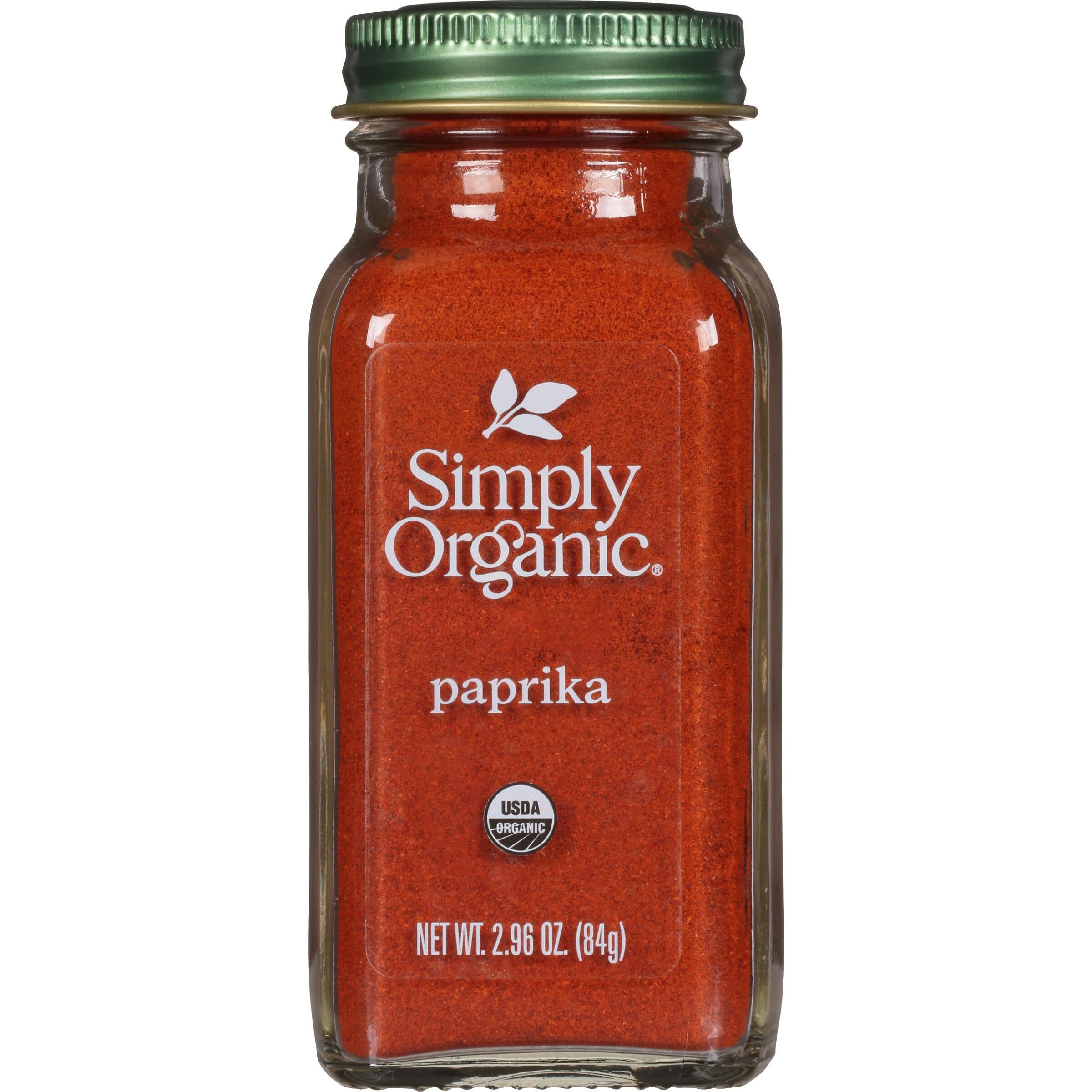 Simply Organic Smoked Paprika, 2.96 Ounce, Organic Paprika, Warm, Mildly Tangy, Hint Of Sweetness, Kosher, No Eto, Non Gmo
