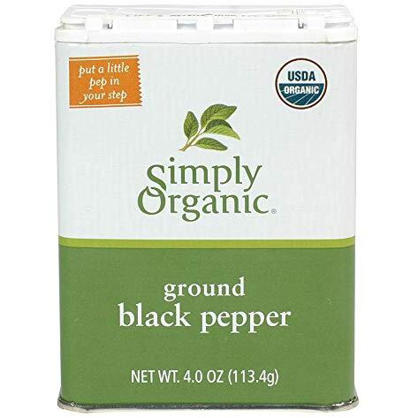 Simply Organic Black Pepper, Certified Organic | 4 Oz | Pack Of 12