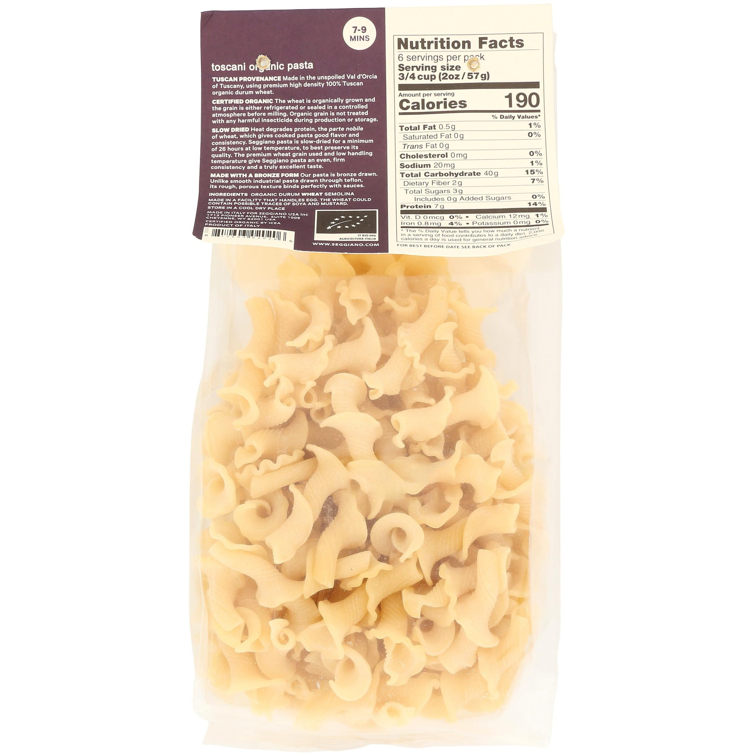 Seggiano, Toscani Organic Pasta, 13.2 Oz