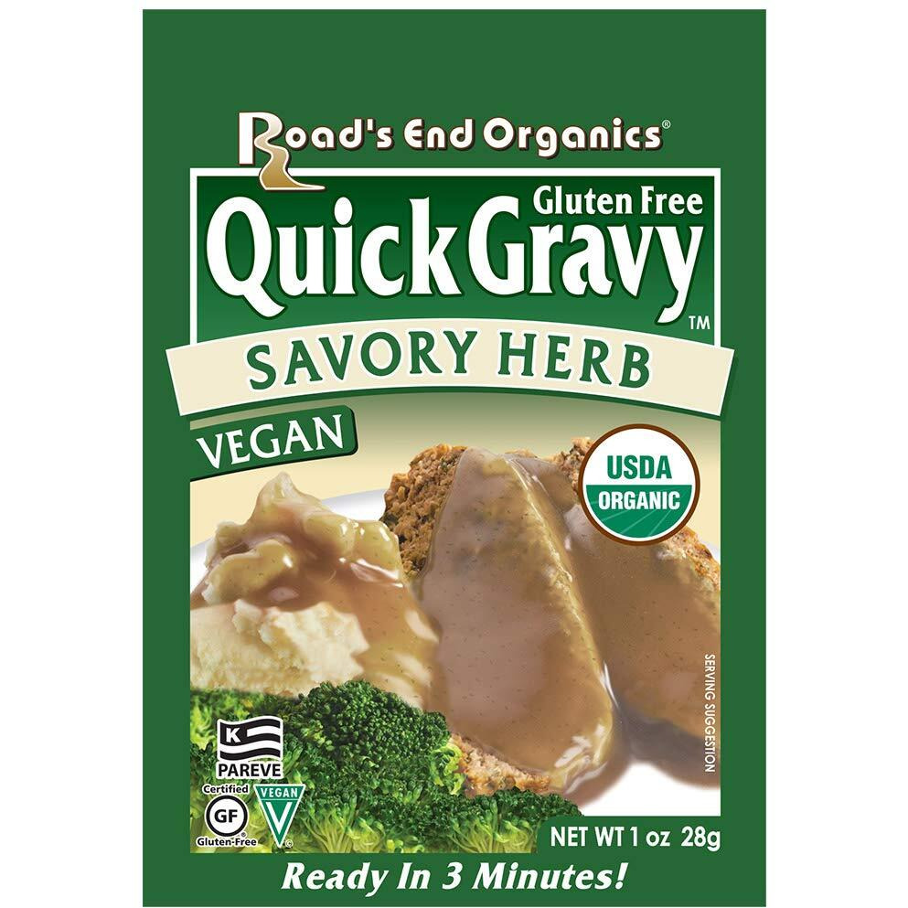 Road's End Organics Gluten Free Savory Herb Gravy, Mix, Organic, 1 Ounce Pouch (Pack Of 12)