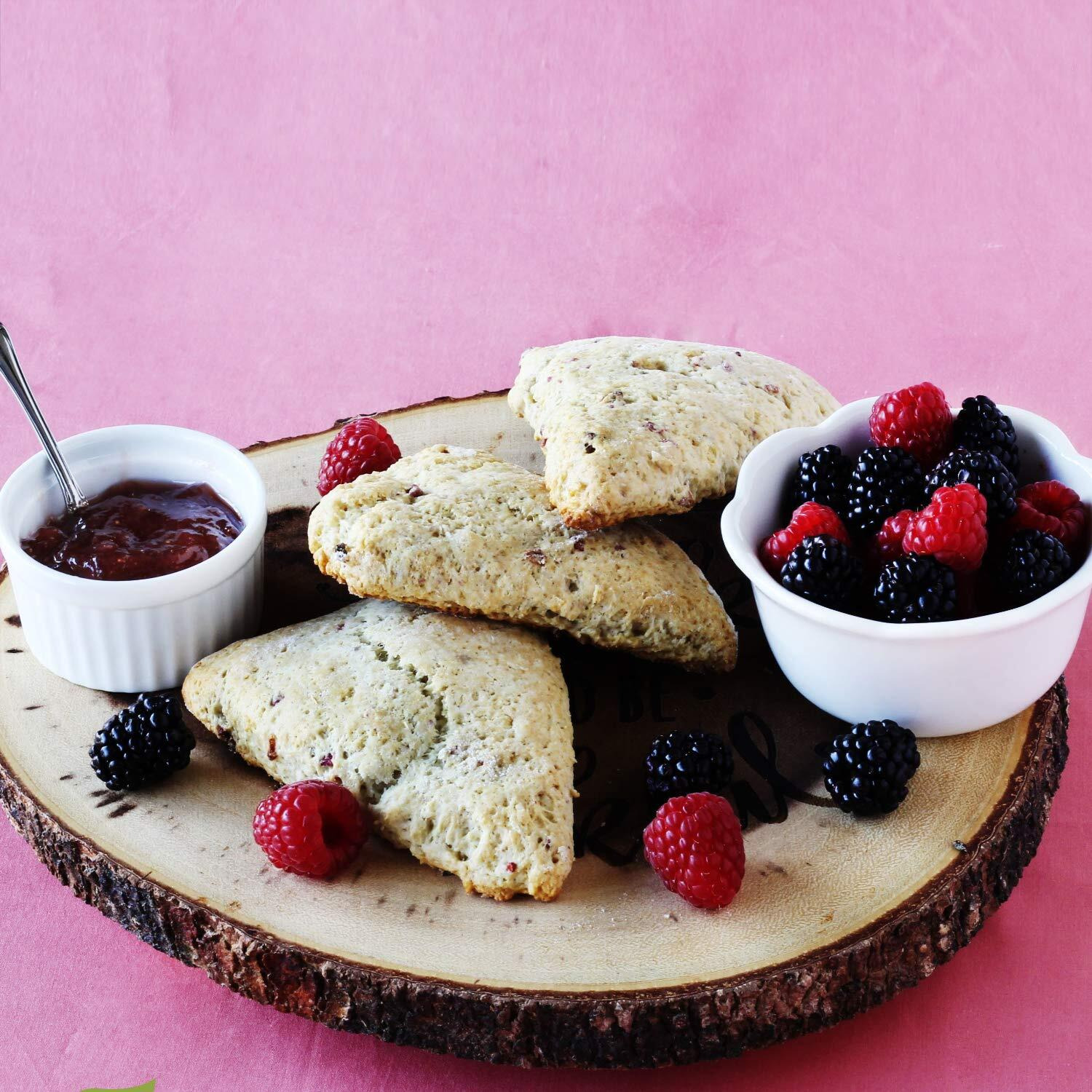 English Scone Mix With Raspberry By Sticky Fingers Bakeries - Easy To Make English Scones Fresh Baked, Makes 12 Scones (1Pk)